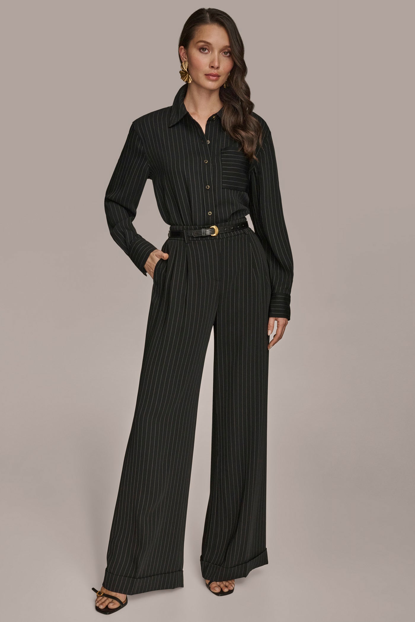 PLEATED WIDE LEG SUIT PANT VIEW 4 | Suits and Separates PLEATED WIDE LEG SUIT PANT VIEW 4 | Suits and Separates