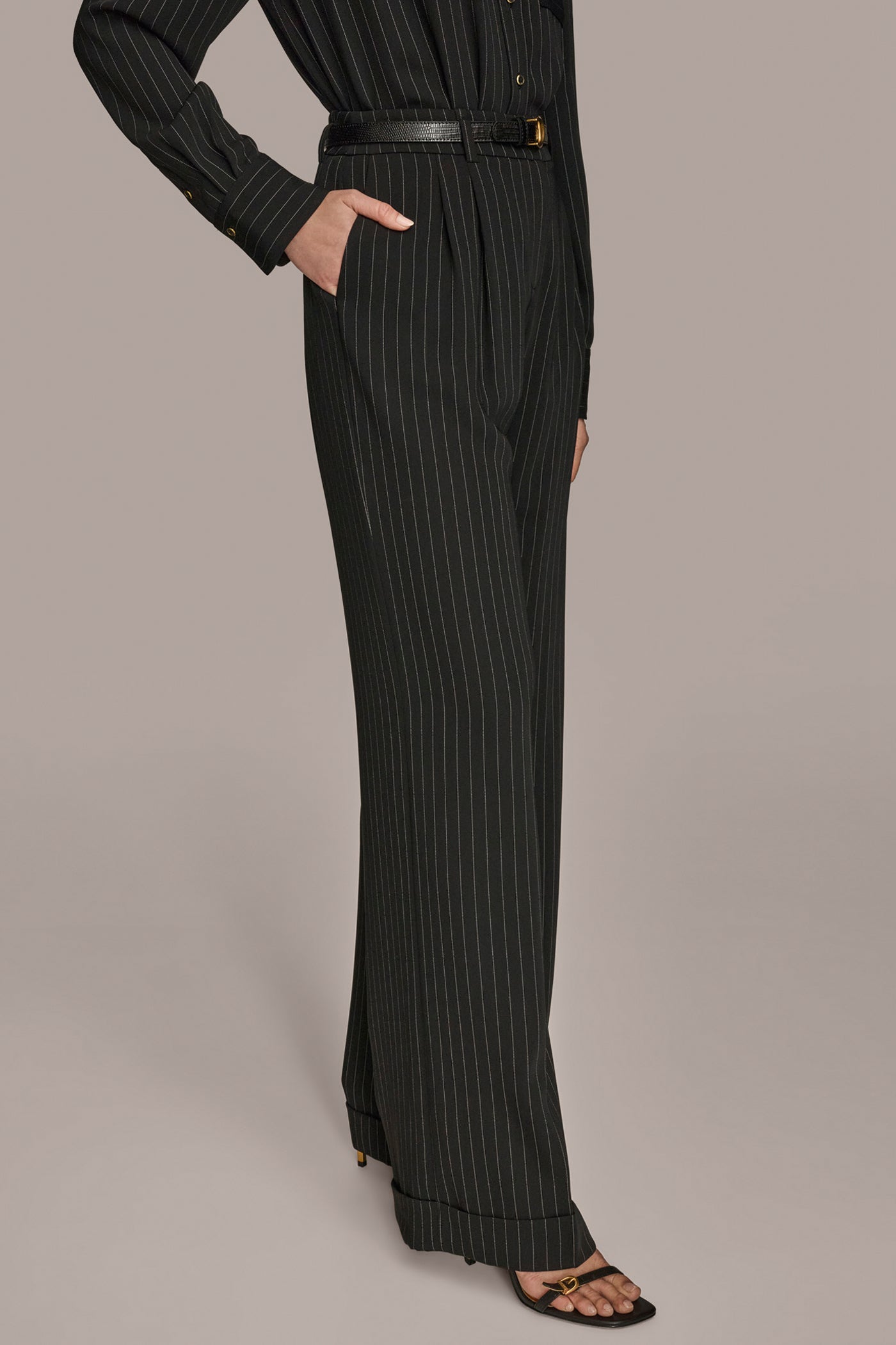 PLEATED WIDE LEG SUIT PANT VIEW 3 | Suits and Separates PLEATED WIDE LEG SUIT PANT VIEW 3 | Suits and Separates