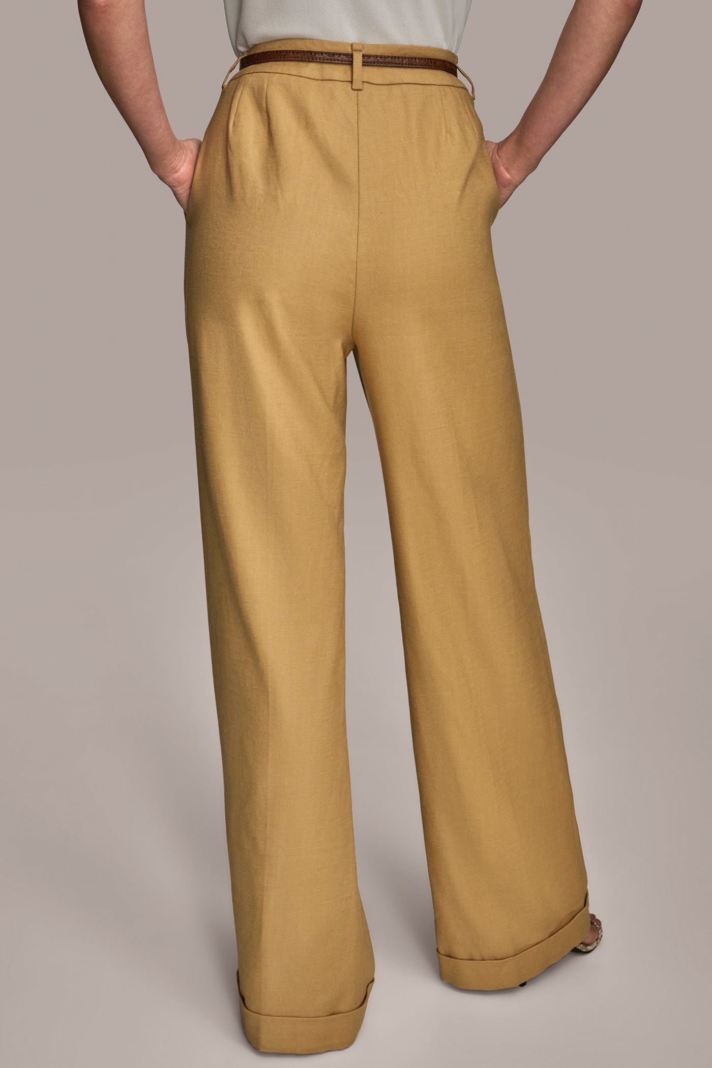 LINEN FULL LENGTH WIDE LEG PANT WITH BELT | View 2 | Matching Sets LINEN FULL LENGTH WIDE LEG PANT WITH BELT | View 2 | Matching Sets