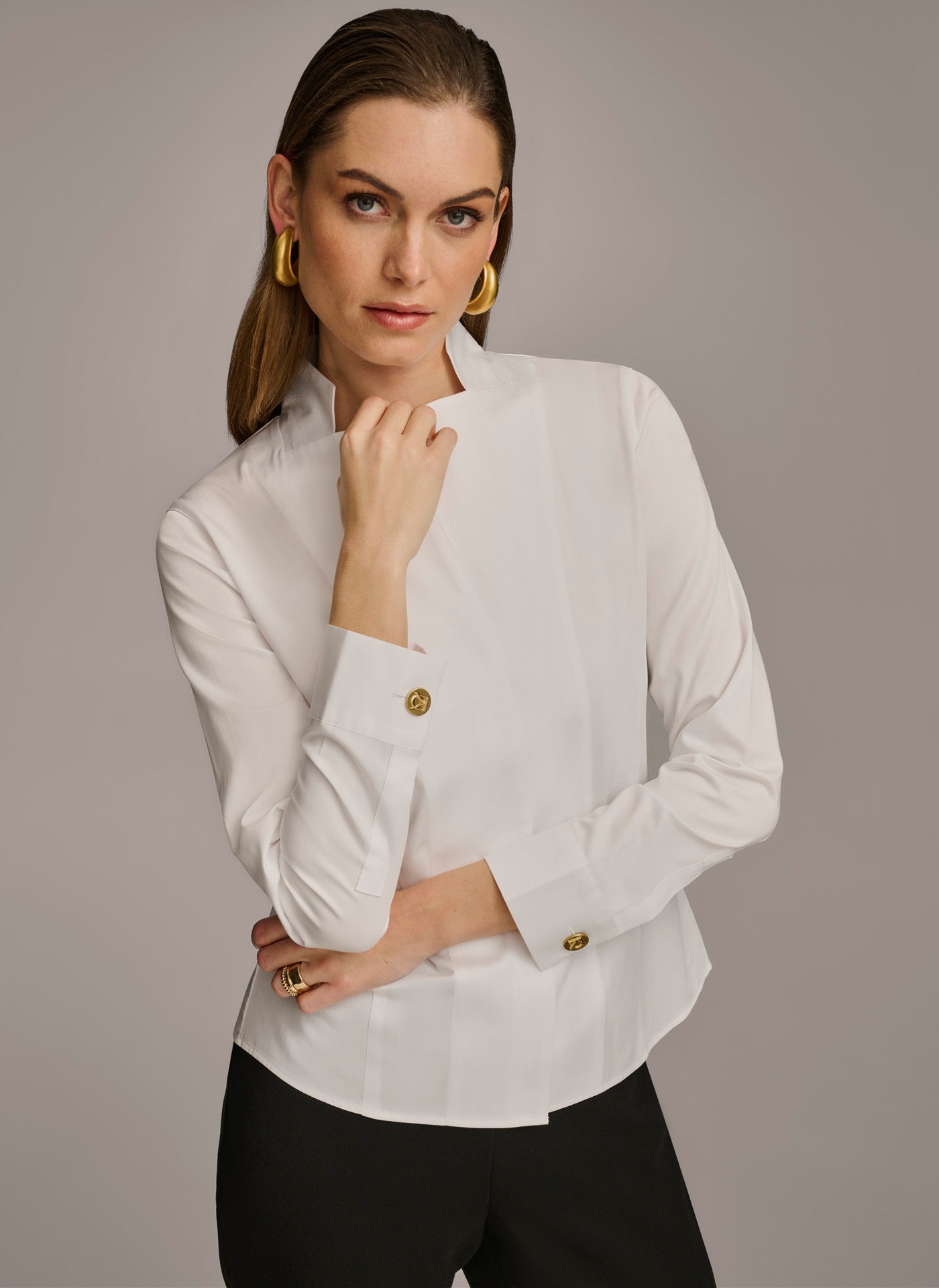 COTTON NOTCH COLLAR BUTTON DOWN