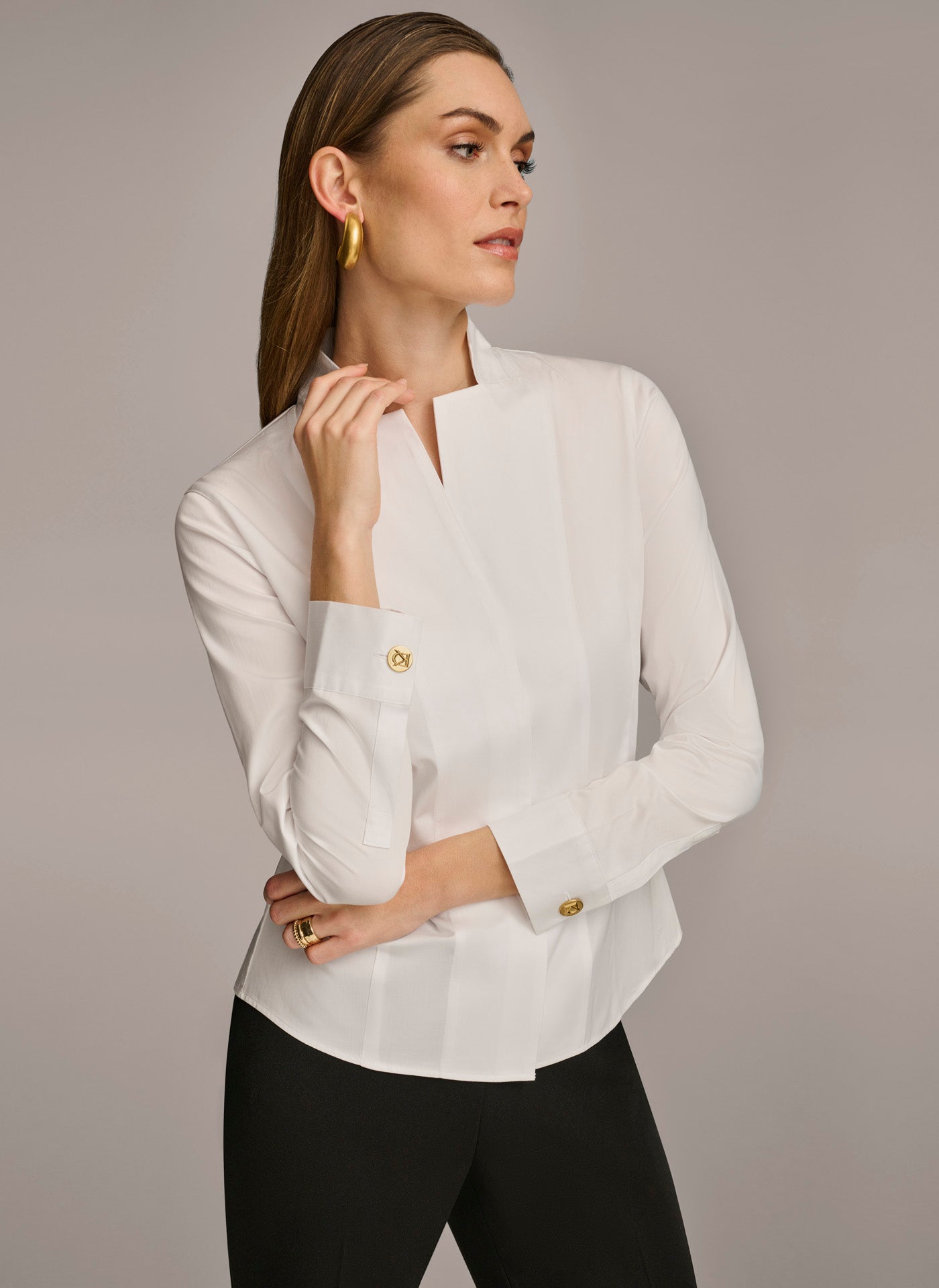 COTTON NOTCH COLLAR BUTTON DOWN