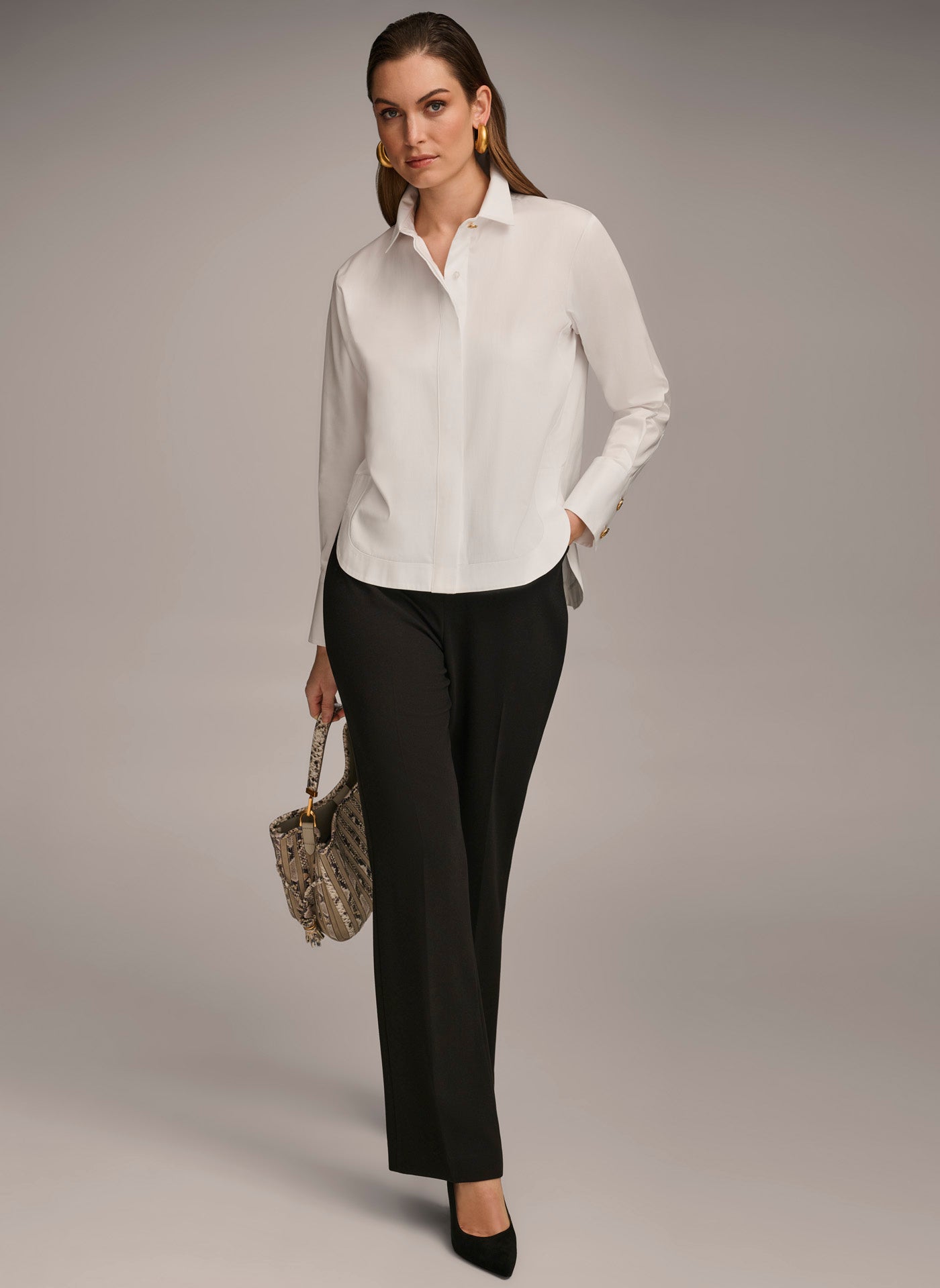 COTTON COLLARED BUTTON DOWN VIEW 4 COTTON COLLARED BUTTON DOWN VIEW 4