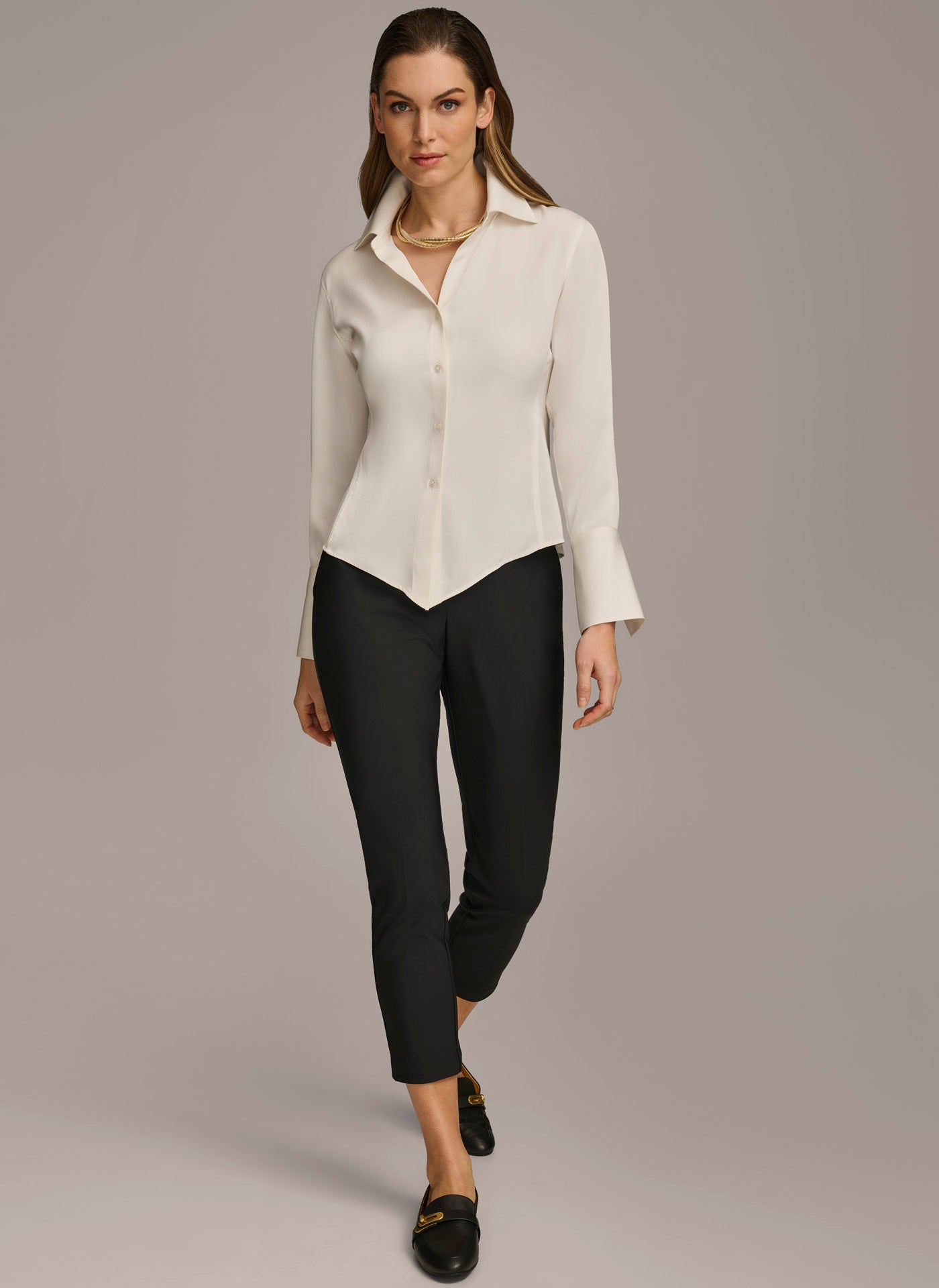 COLLARED BUTTON DOWN BLOUSE VIEW 4 COLLARED BUTTON DOWN BLOUSE VIEW 4