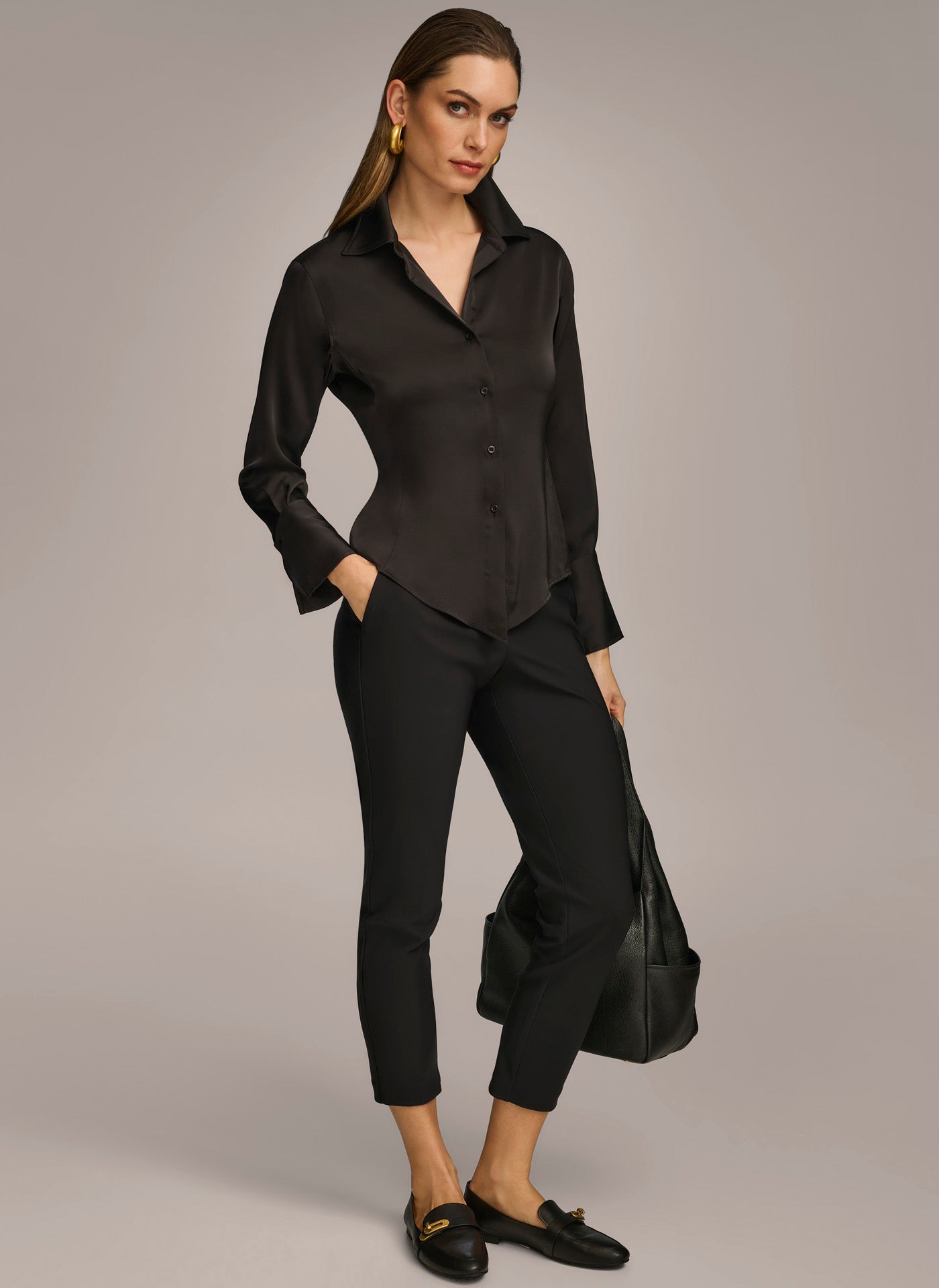 COLLARED BUTTON DOWN BLOUSE VIEW 4 COLLARED BUTTON DOWN BLOUSE VIEW 4