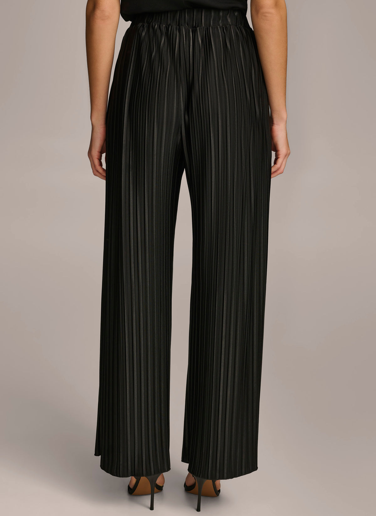 Pleated Pull On Pant Wide Leg Donna Karan