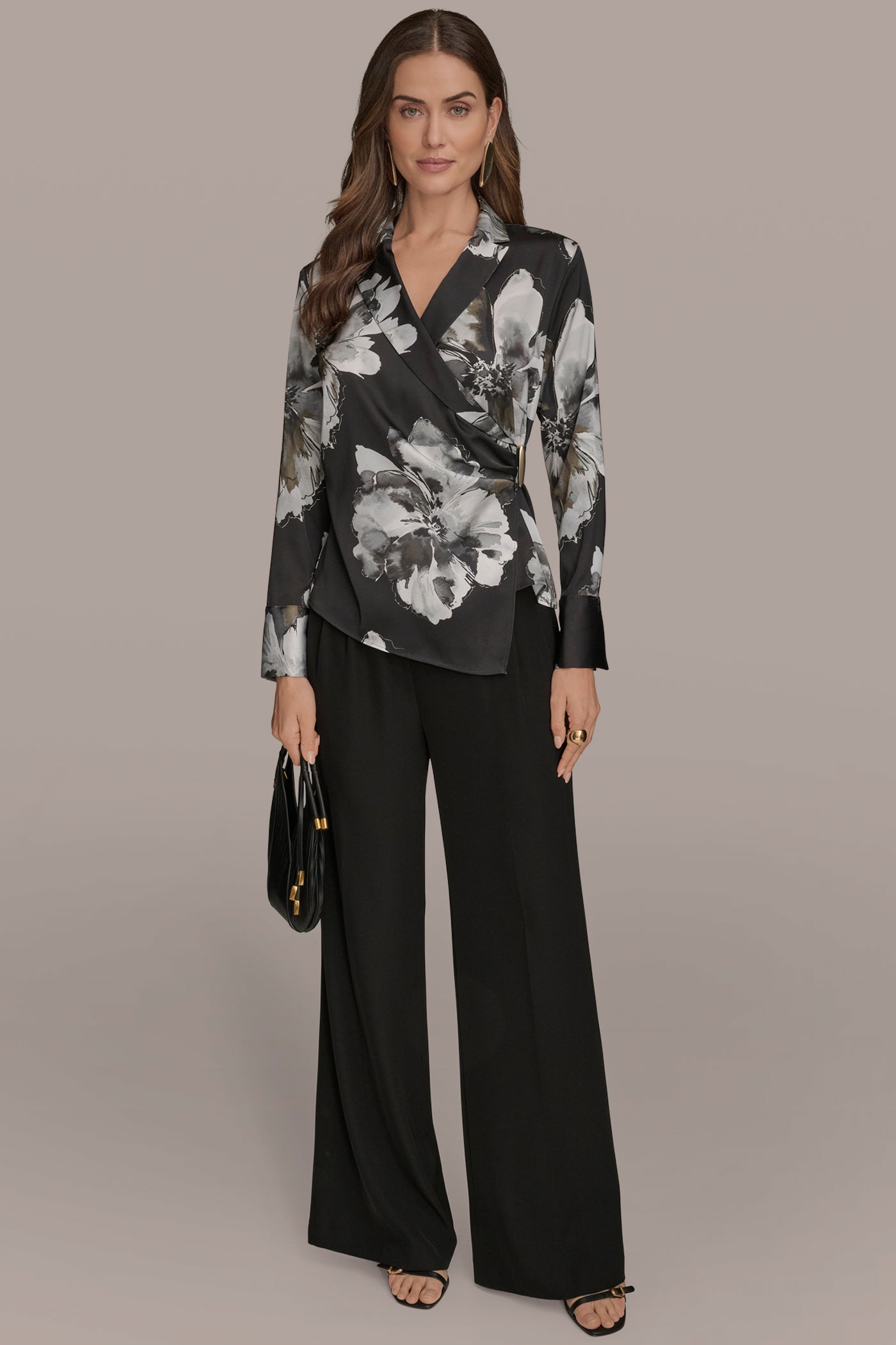ASYMMETRIC WRAP-EFFECT FLORAL BLOUSE VIEW 7 | Clothing ASYMMETRIC WRAP-EFFECT FLORAL BLOUSE VIEW 7 | Clothing
