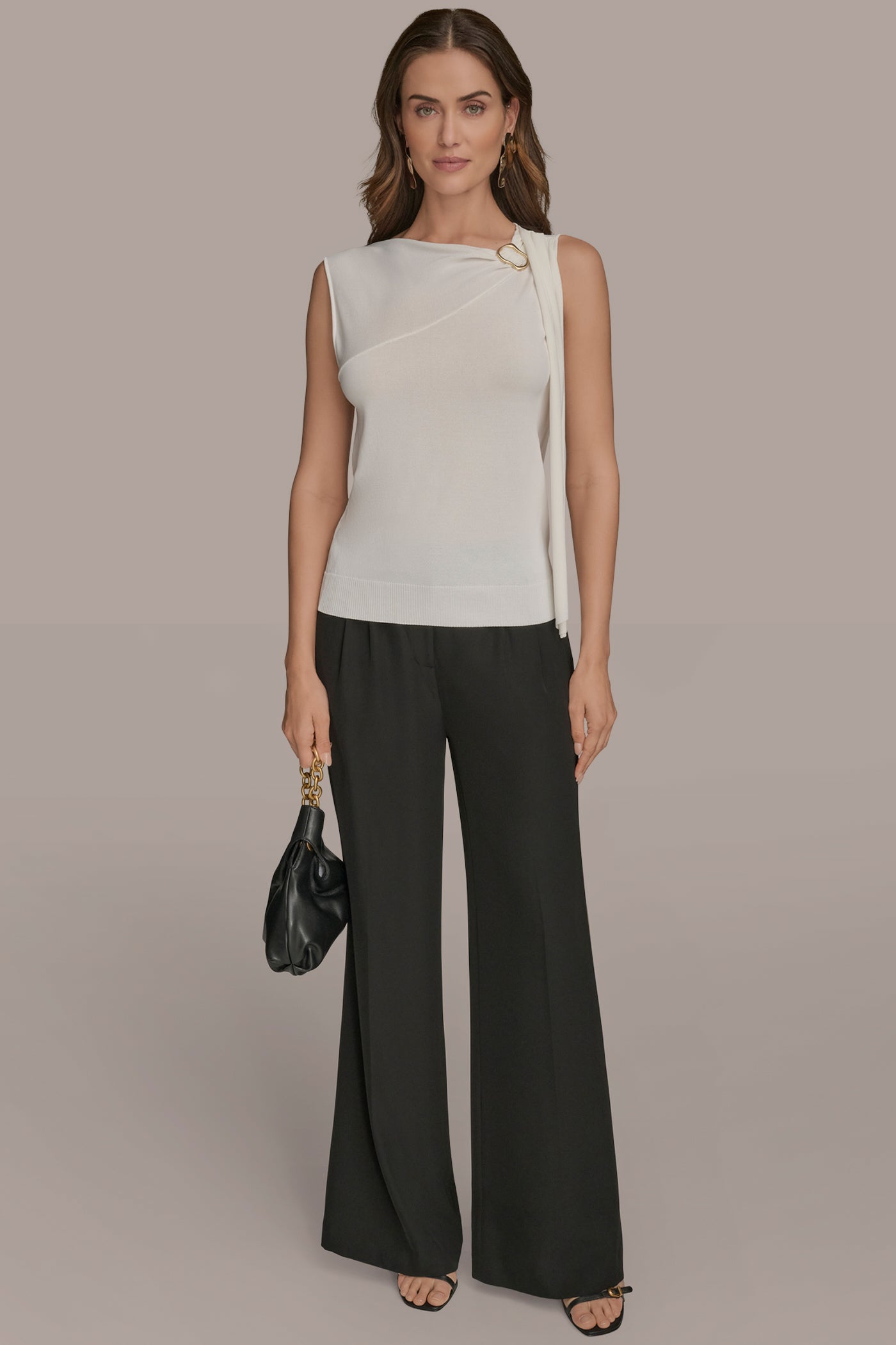 DRAPED BUCKLE-EMBELLISHED SWEATER VIEW 6 | Tops & Sweaters DRAPED BUCKLE-EMBELLISHED SWEATER VIEW 6 | Tops & Sweaters
