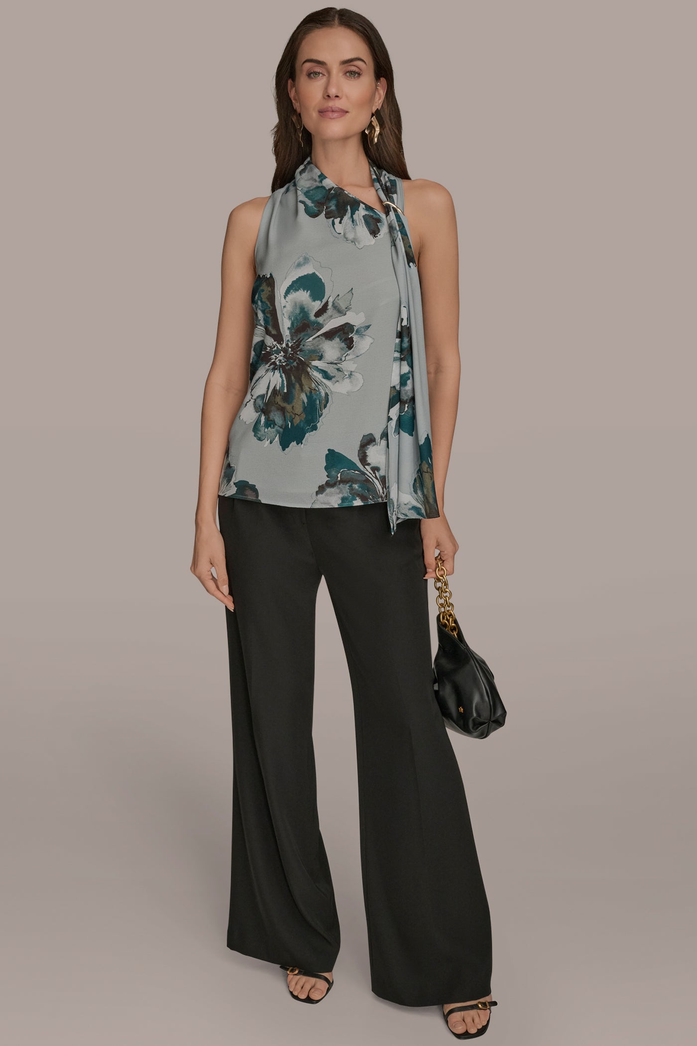 ASYMMETRIC DRAPED SHOULDER FLORAL BLOUSE VIEW 7 | Clothing ASYMMETRIC DRAPED SHOULDER FLORAL BLOUSE VIEW 7 | Clothing
