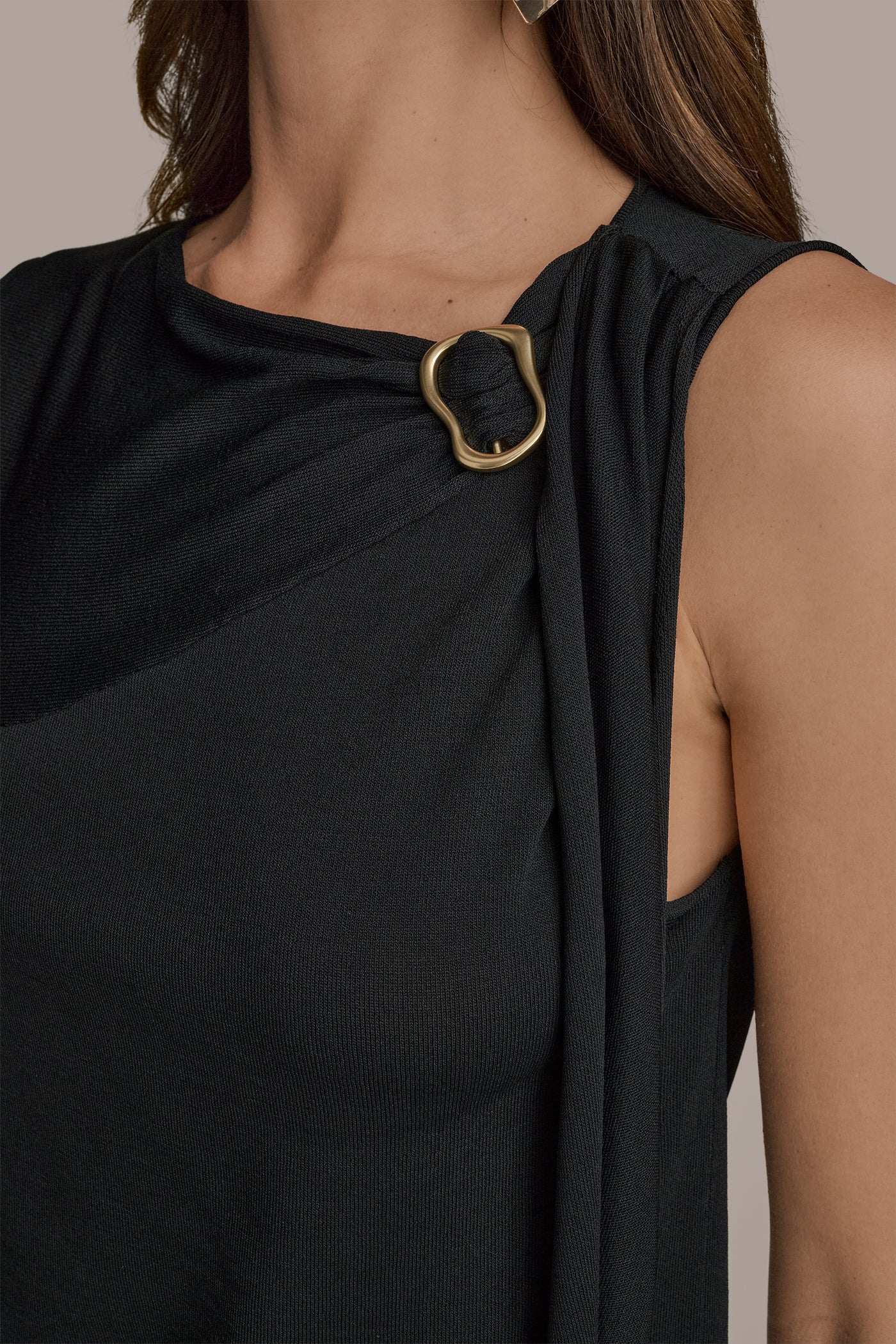 DRAPED BUCKLE-EMBELLISHED SWEATER VIEW 5 | Clothing DRAPED BUCKLE-EMBELLISHED SWEATER VIEW 5 | Clothing
