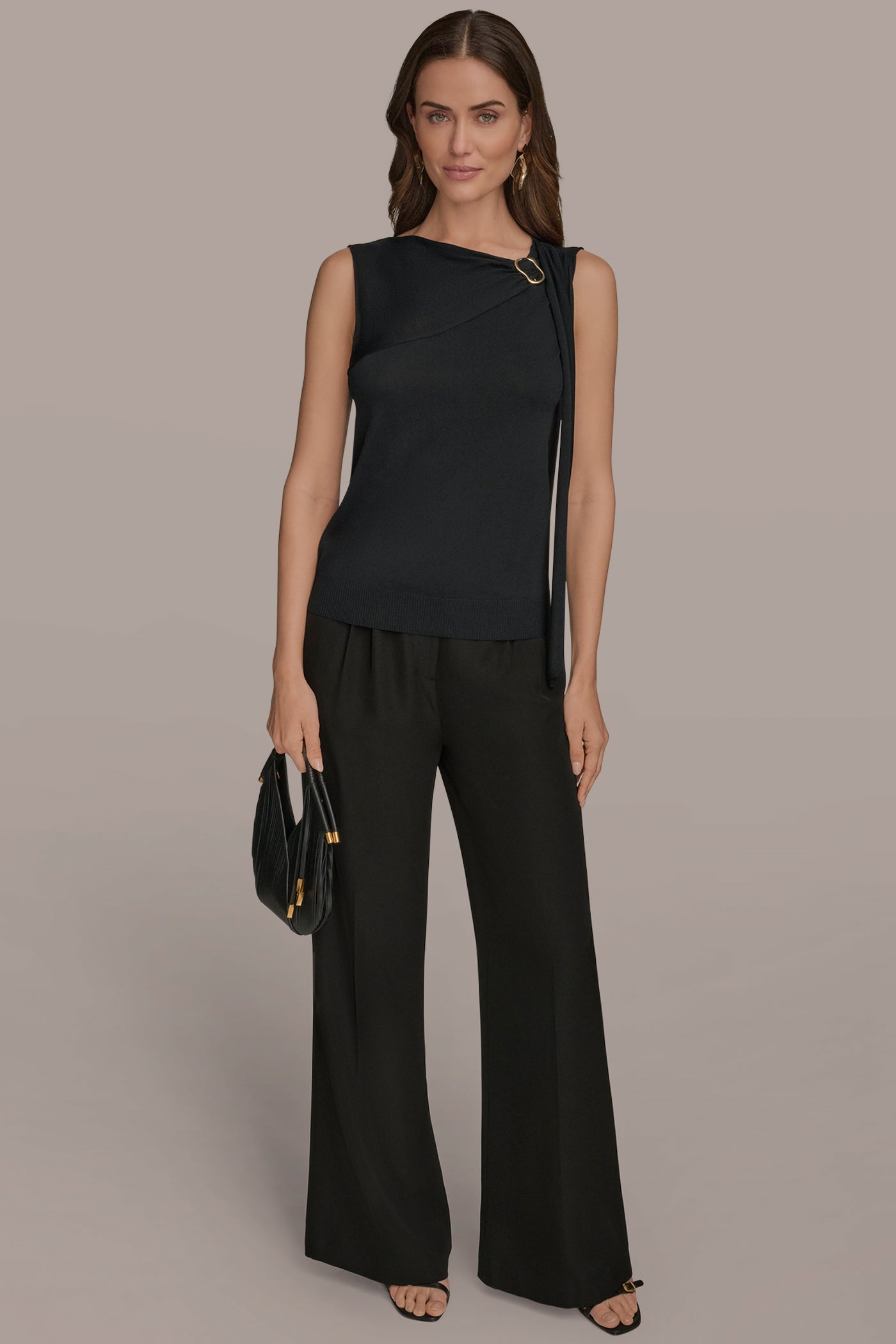 DRAPED BUCKLE-EMBELLISHED SWEATER VIEW 6 | Clothing DRAPED BUCKLE-EMBELLISHED SWEATER VIEW 6 | Clothing