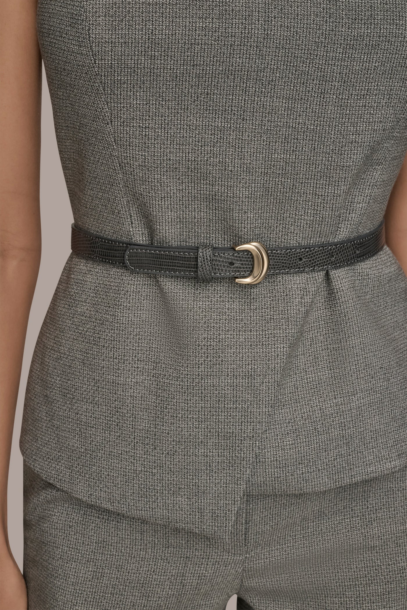 BELTED SLEEVELESS ASYMMETRIC TOP VIEW 4 | Suits and Separates BELTED SLEEVELESS ASYMMETRIC TOP VIEW 4 | Suits and Separates