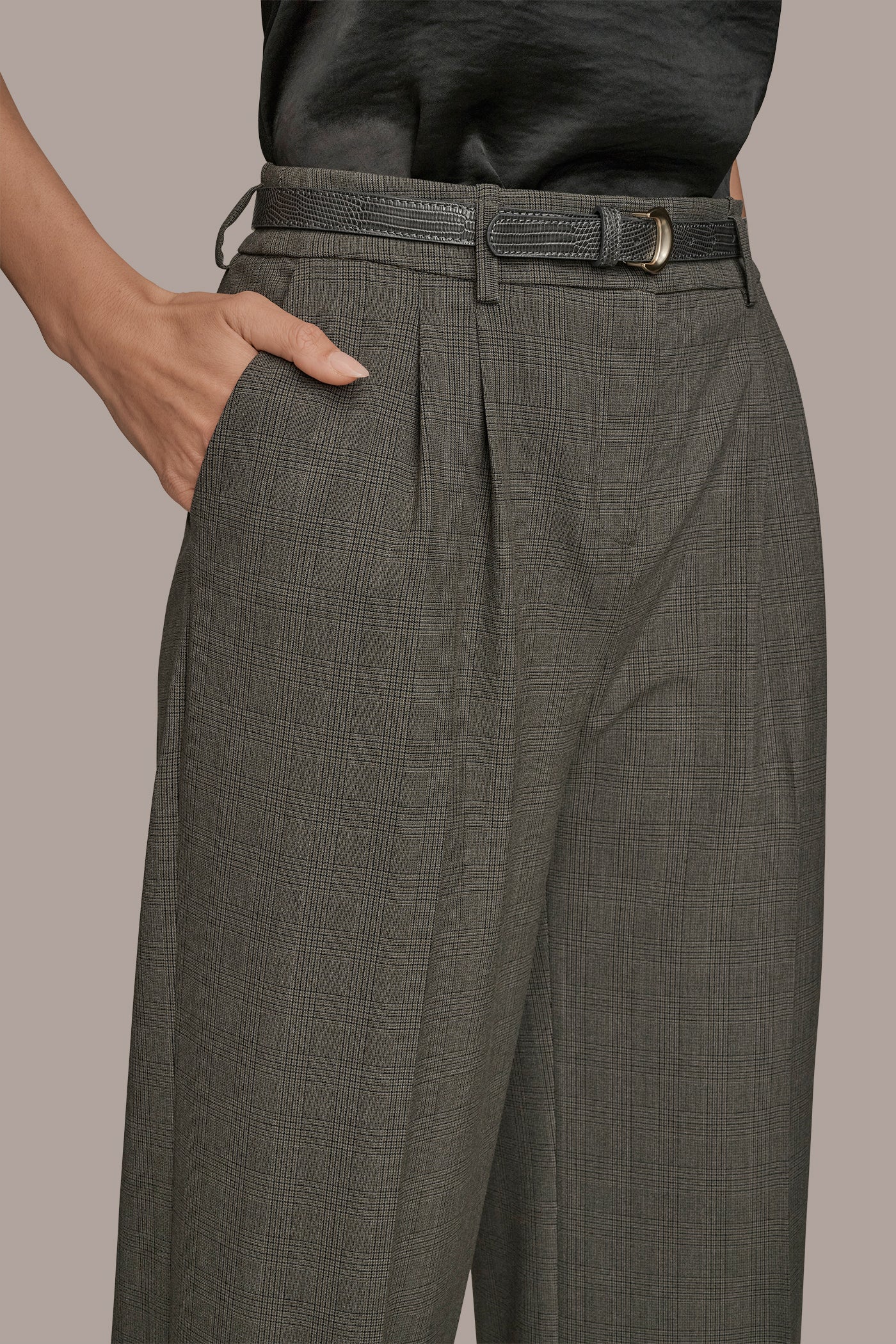 BELTED CUFFED WIDE-LEG SUIT PANT VIEW 4 | Pants BELTED CUFFED WIDE-LEG SUIT PANT VIEW 4 | Pants