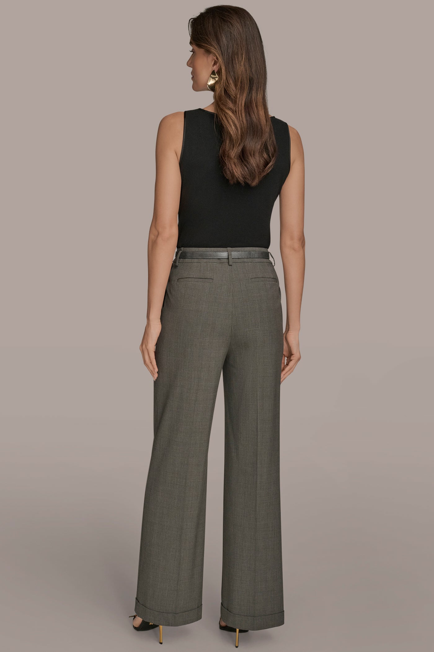 BELTED CUFFED WIDE-LEG SUIT PANT VIEW 6 | Pants BELTED CUFFED WIDE-LEG SUIT PANT VIEW 6 | Pants
