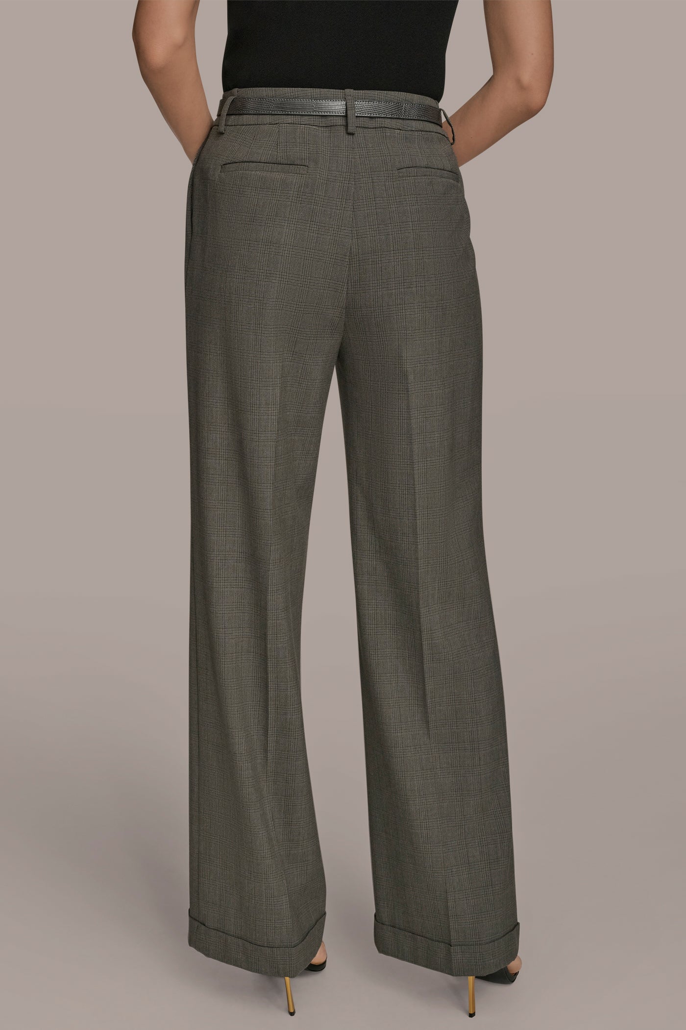 BELTED CUFFED WIDE-LEG SUIT PANT | View 2 | Pants BELTED CUFFED WIDE-LEG SUIT PANT | View 2 | Pants