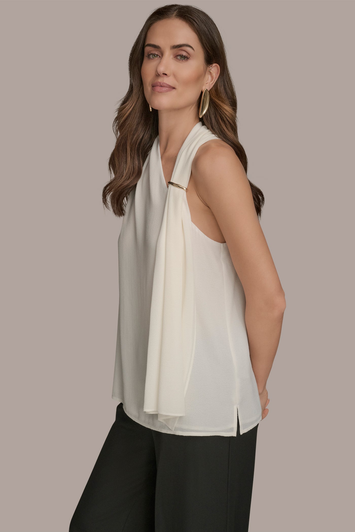 ASYMMETRIC DRAPED SHOULDER BLOUSE VIEW 3 | Tops & Sweaters ASYMMETRIC DRAPED SHOULDER BLOUSE VIEW 3 | Tops & Sweaters