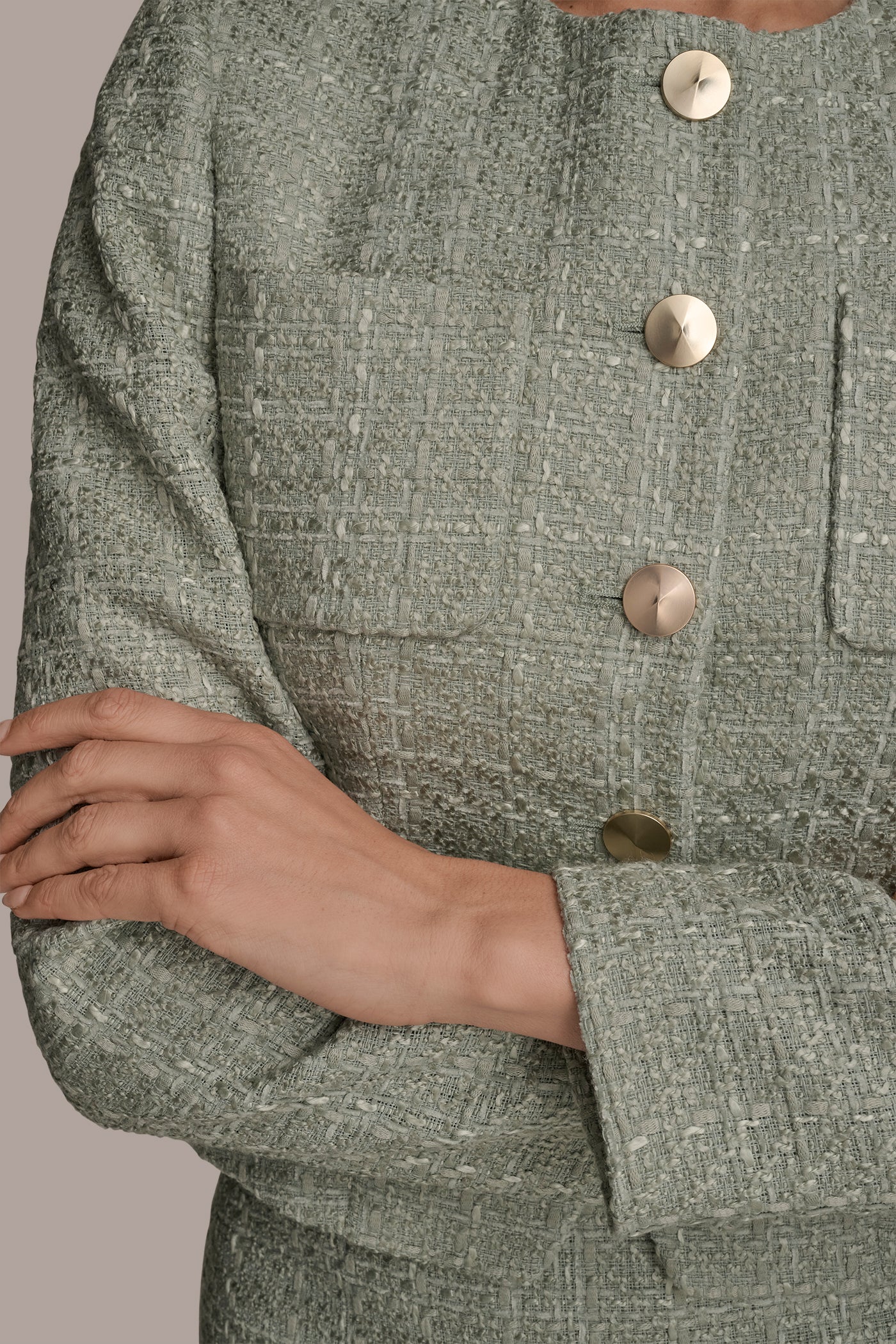 TWEED BUTTON-FRONT LADY JACKET VIEW 5 | Suits and Separates TWEED BUTTON-FRONT LADY JACKET VIEW 5 | Suits and Separates