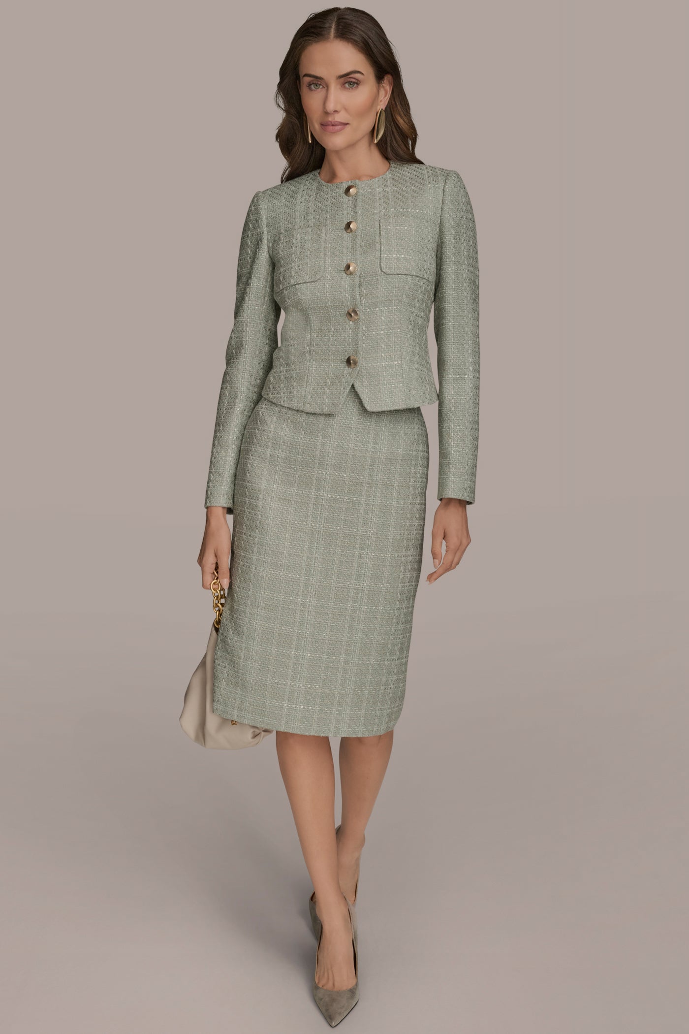 TWEED BUTTON-FRONT LADY JACKET VIEW 7 TWEED BUTTON-FRONT LADY JACKET VIEW 7
