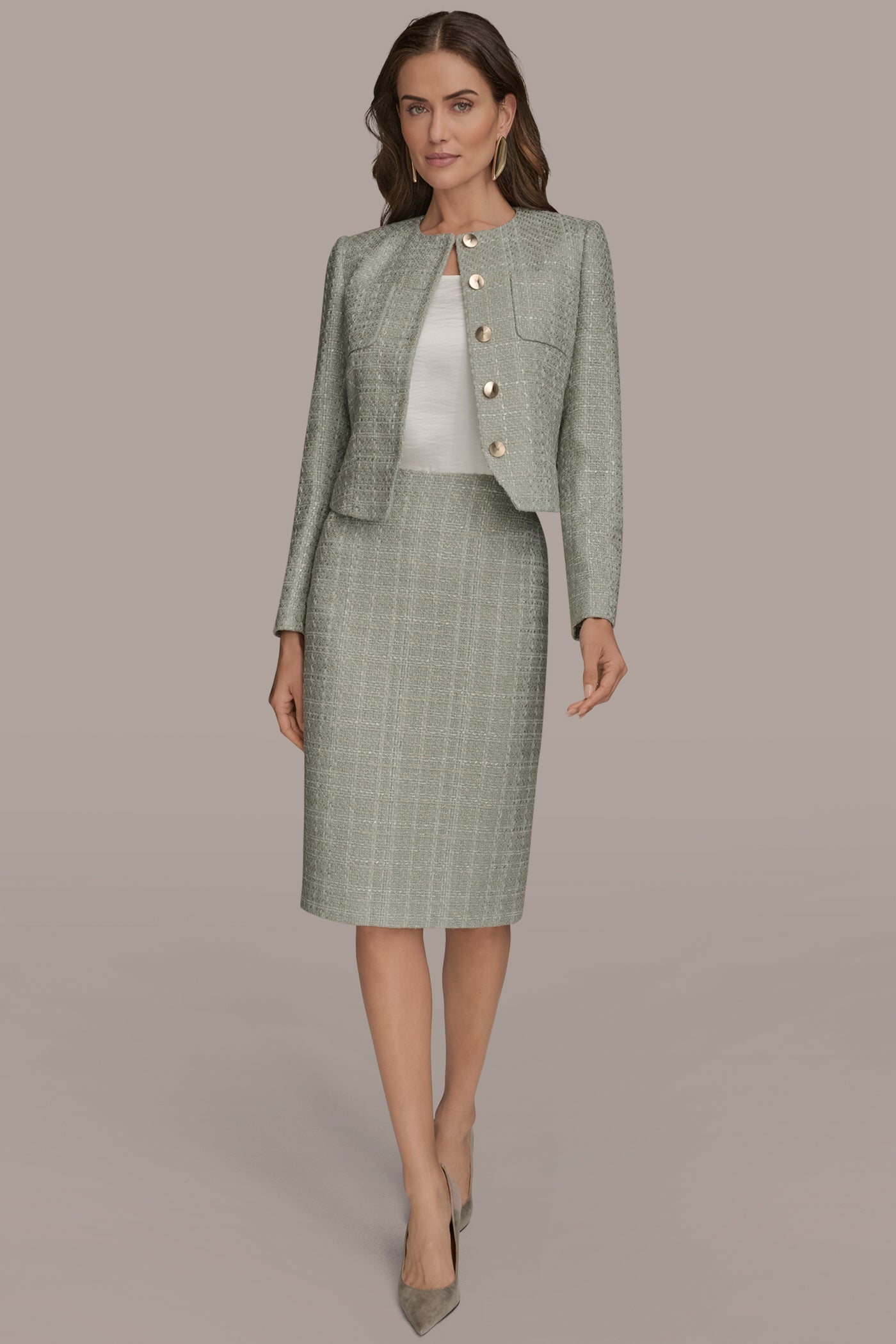 TWEED BUTTON-FRONT LADY JACKET VIEW 8 TWEED BUTTON-FRONT LADY JACKET VIEW 8