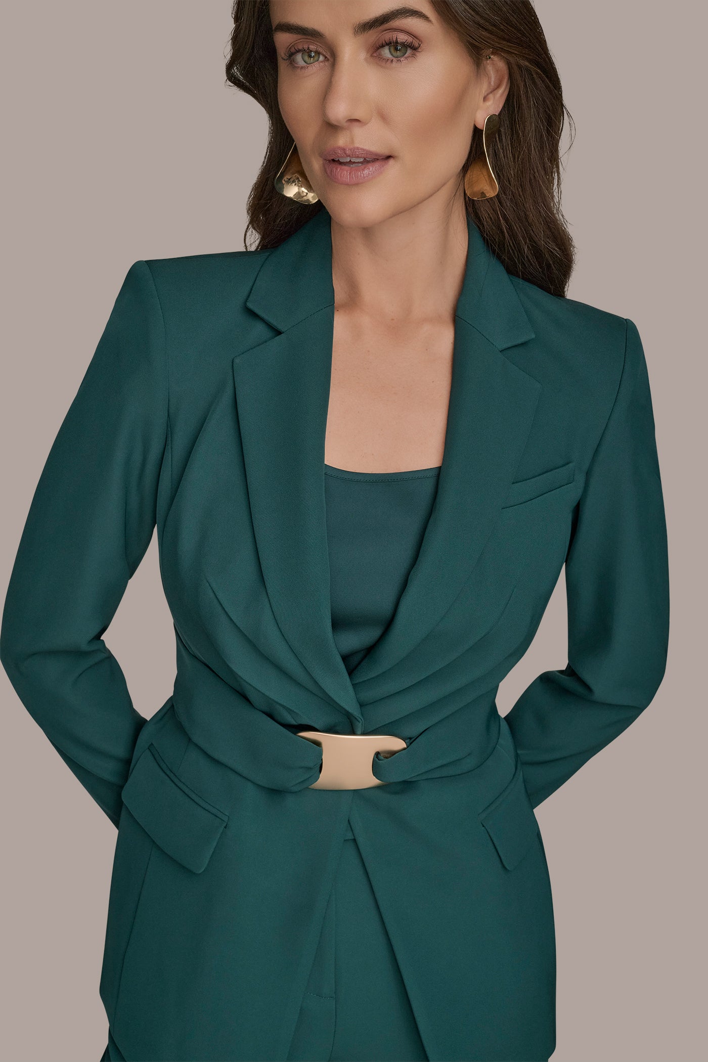 BELTED GATHERED SUIT BLAZER VIEW 4 | Suits and Separates BELTED GATHERED SUIT BLAZER VIEW 4 | Suits and Separates