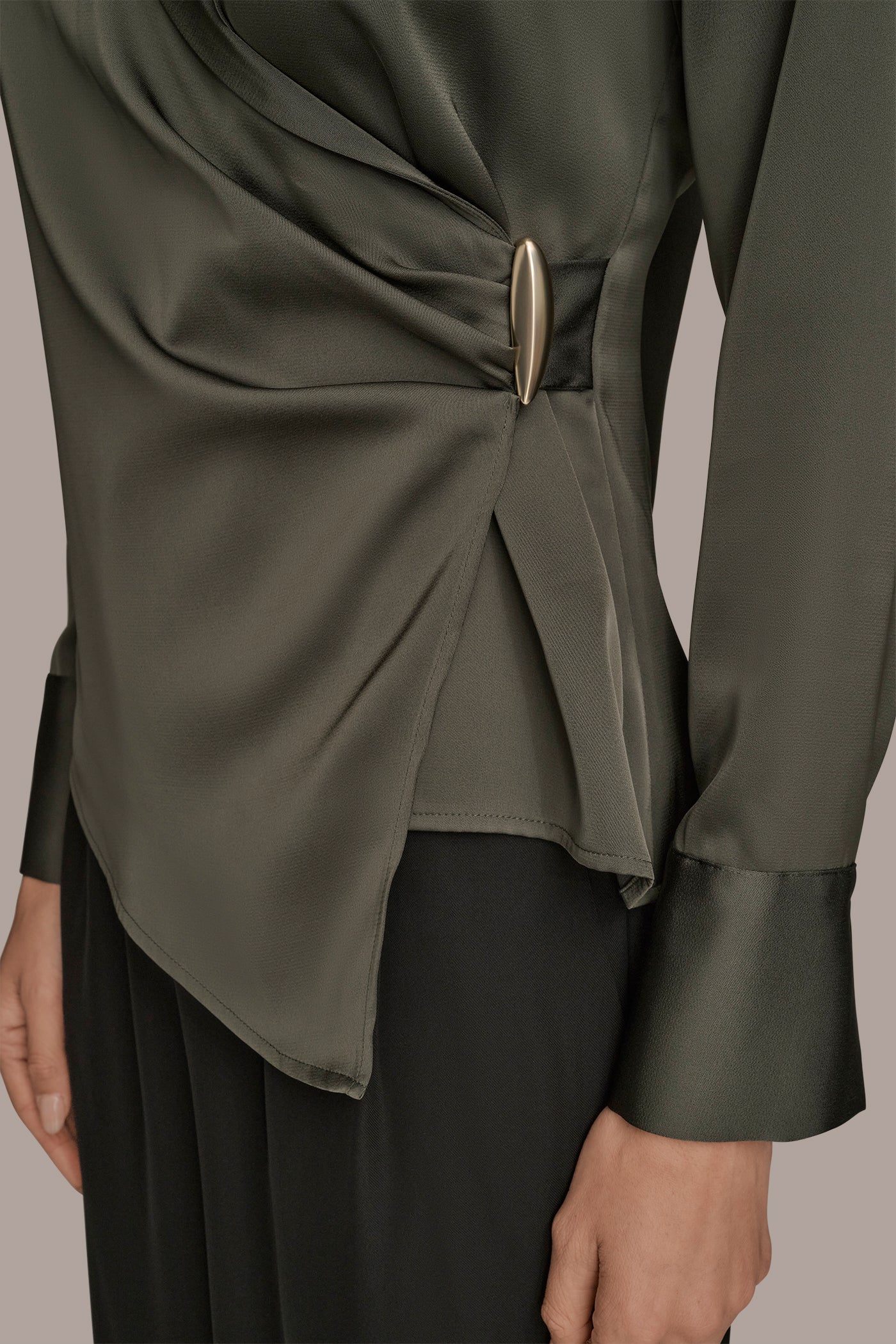 ASYMMETRIC WRAP-EFFECT BLOUSE VIEW 3 | Suits and Separates ASYMMETRIC WRAP-EFFECT BLOUSE VIEW 3 | Suits and Separates