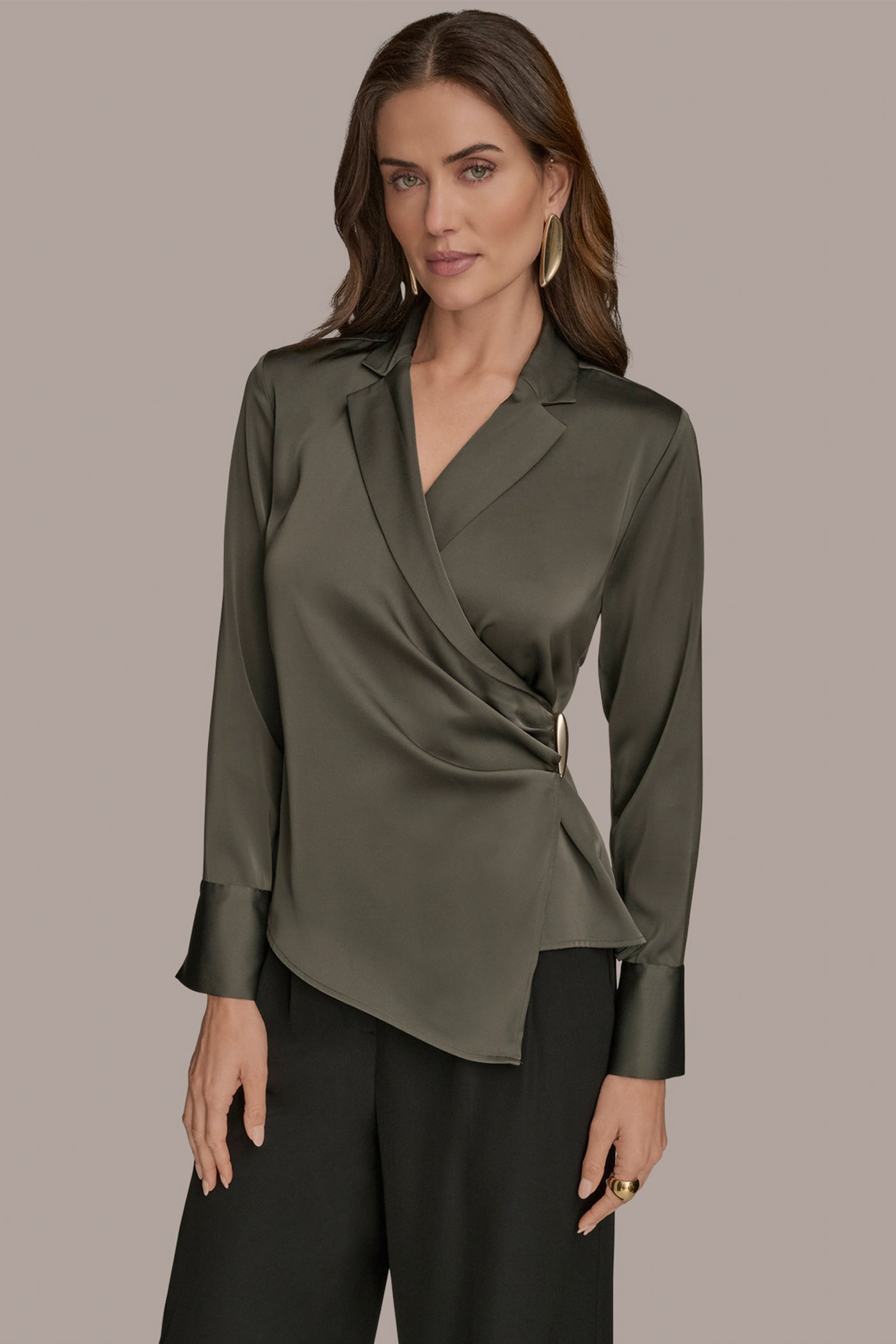ASYMMETRIC WRAP-EFFECT BLOUSE | View 1 | Fall Collection ASYMMETRIC WRAP-EFFECT BLOUSE | View 1 | Fall Collection
