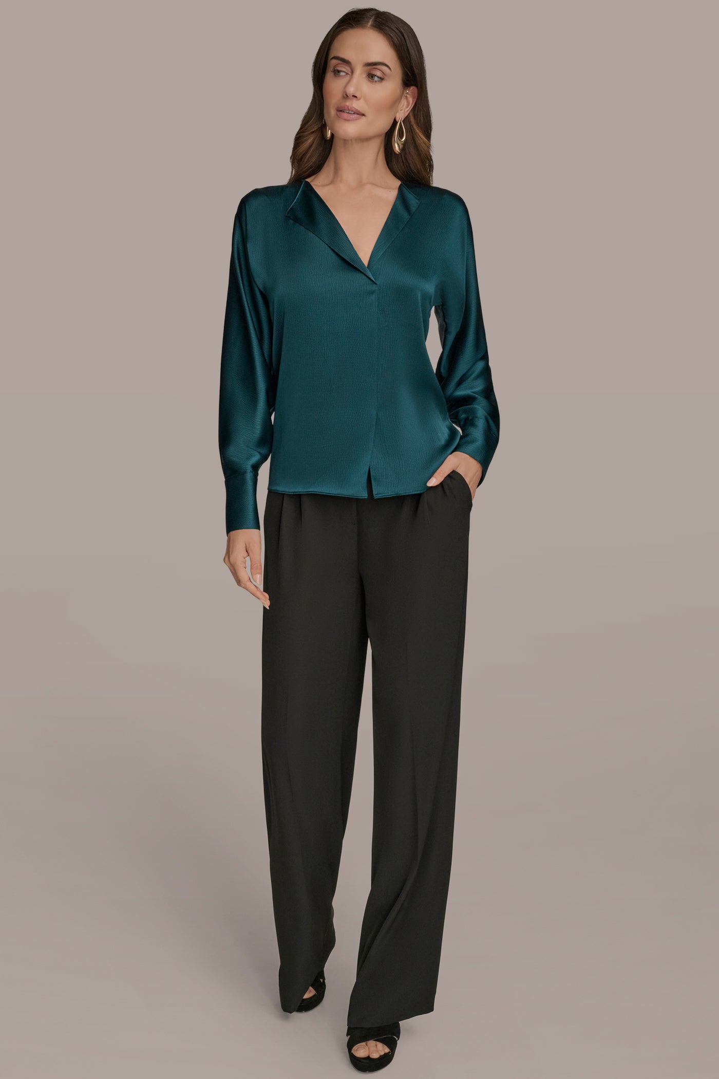 DRAPED V-NECK TOP VIEW 6 | Tops & Sweaters DRAPED V-NECK TOP VIEW 6 | Tops & Sweaters