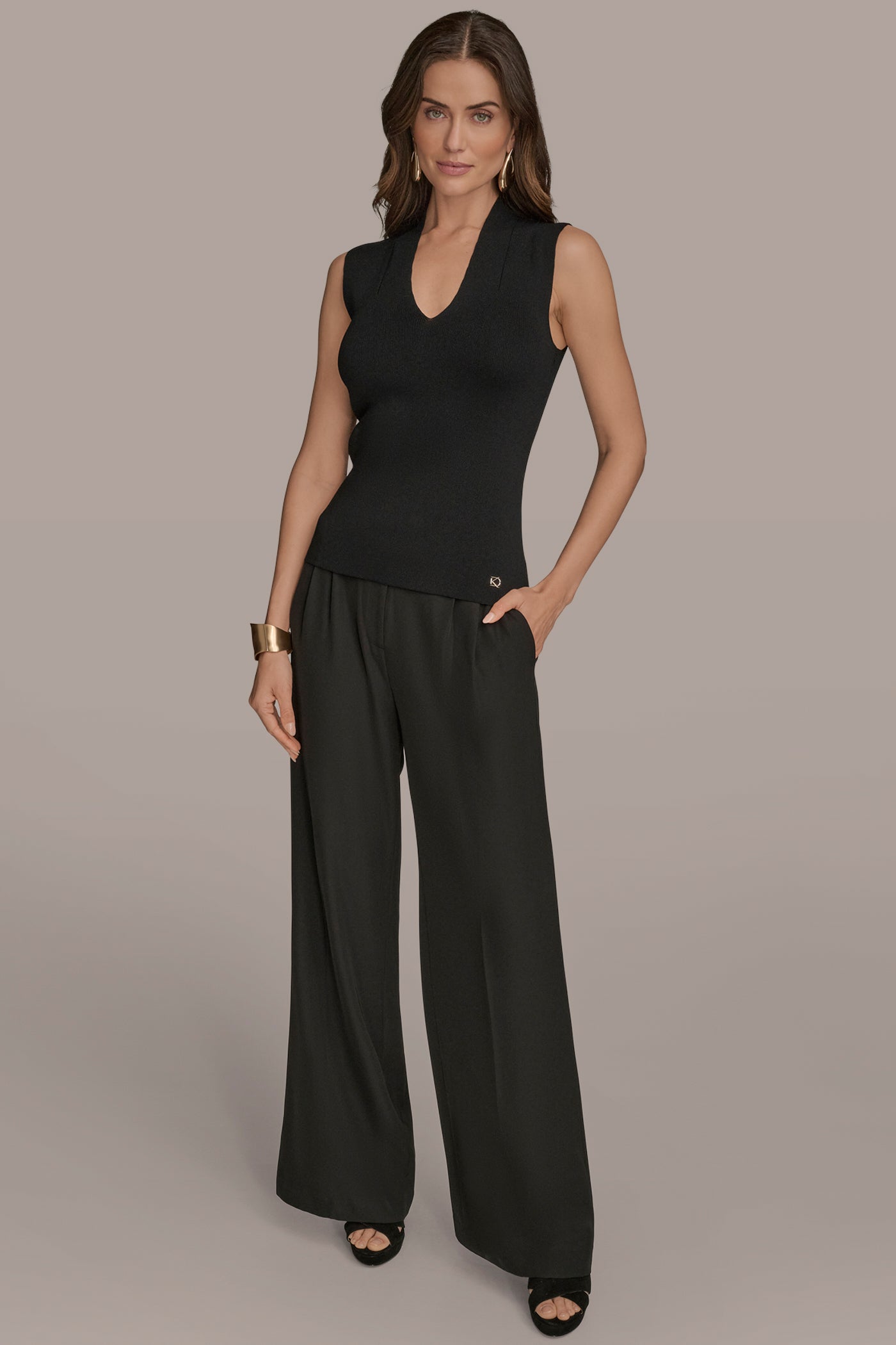 SLEEVELESS V-NECK SWEATER VIEW 6 | Clothing SLEEVELESS V-NECK SWEATER VIEW 6 | Clothing