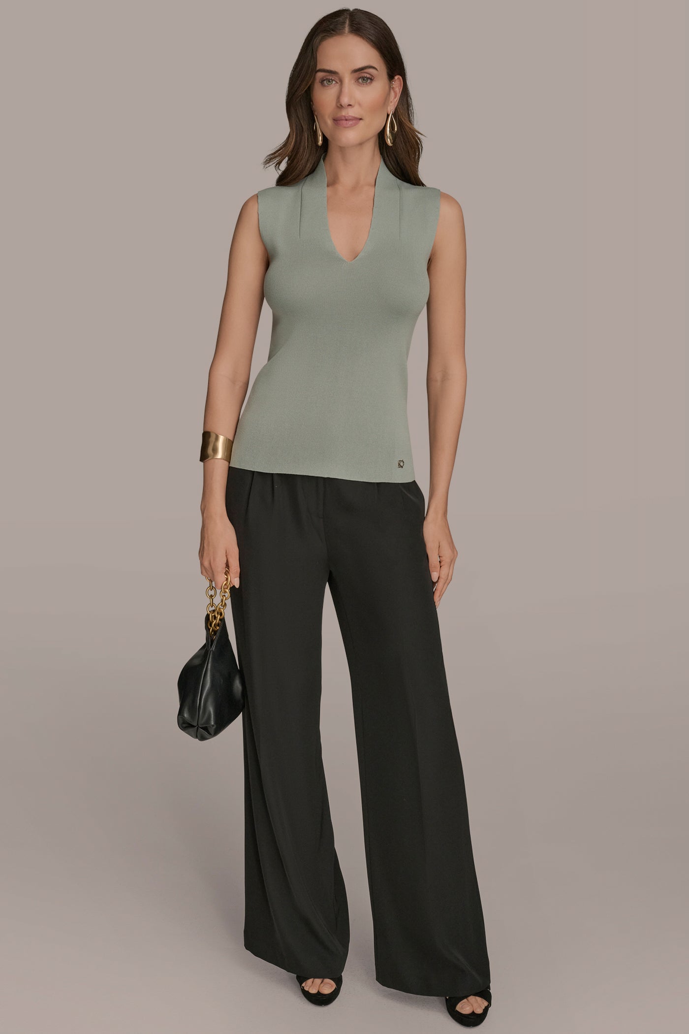 SLEEVELESS V-NECK SWEATER VIEW 6 | New clothing SLEEVELESS V-NECK SWEATER VIEW 6 | New clothing