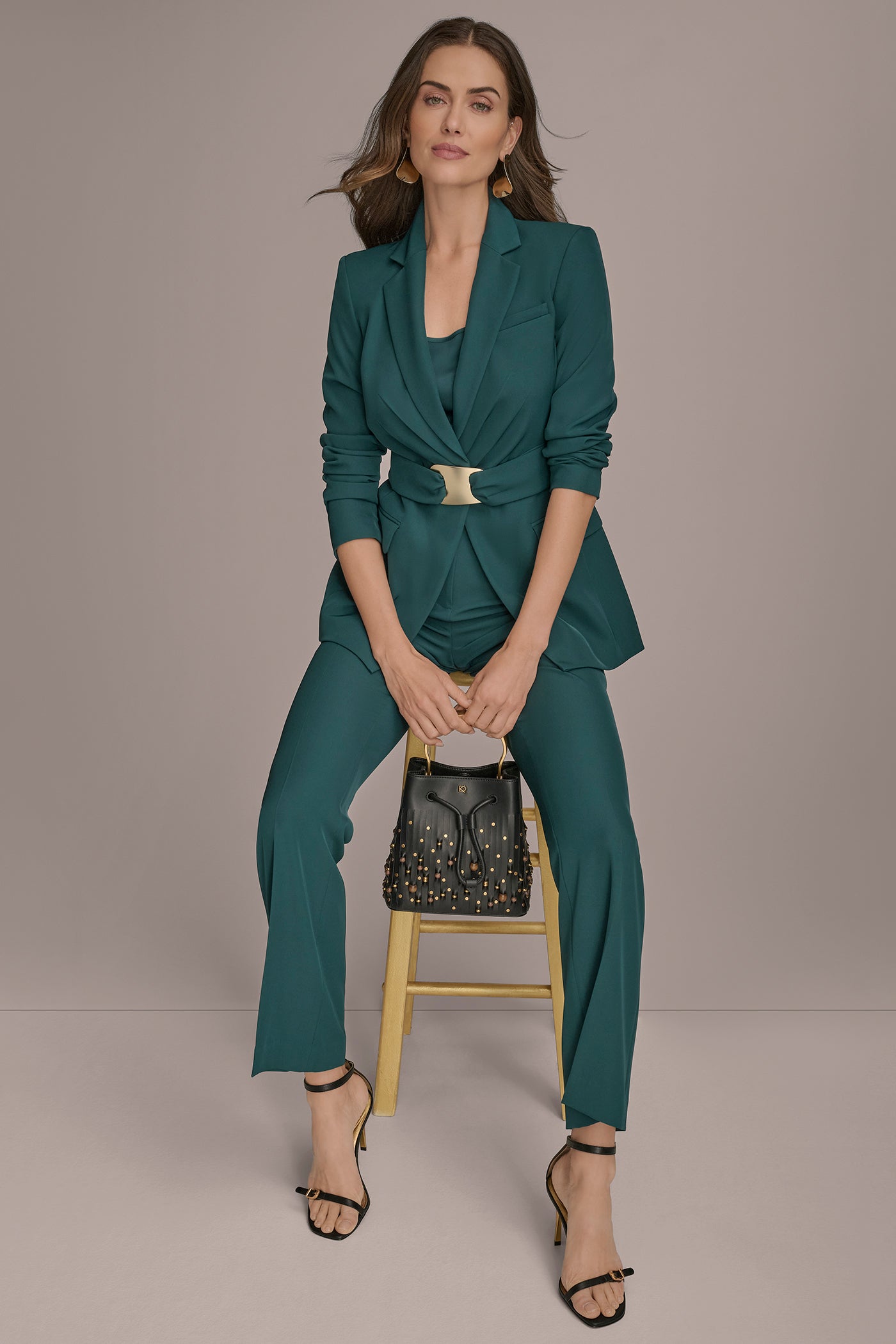 BELTED GATHERED SUIT BLAZER VIEW 8 | Suits and Separates BELTED GATHERED SUIT BLAZER VIEW 8 | Suits and Separates