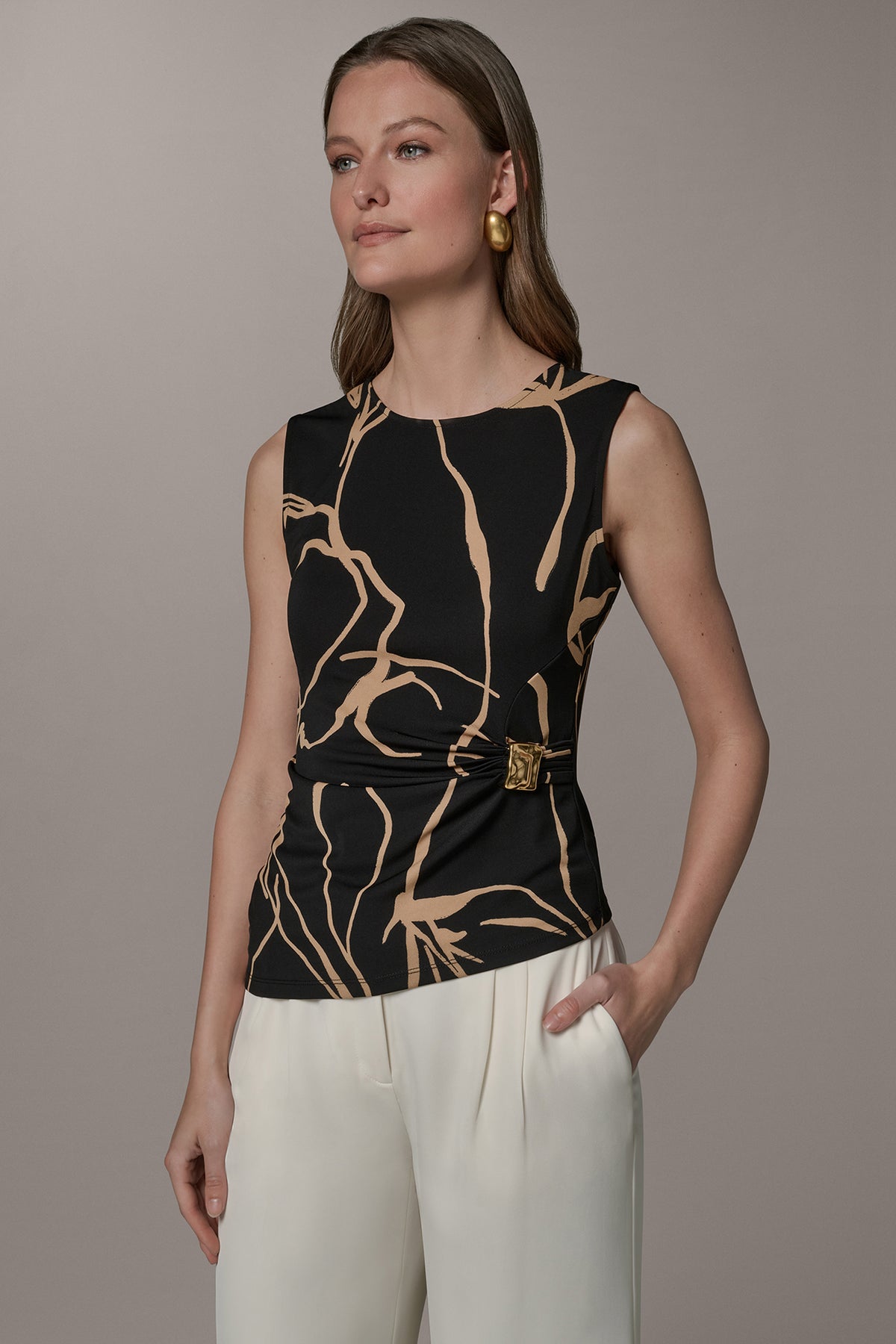 Asymmetric Knit Top | Pullover | Donna Karan
