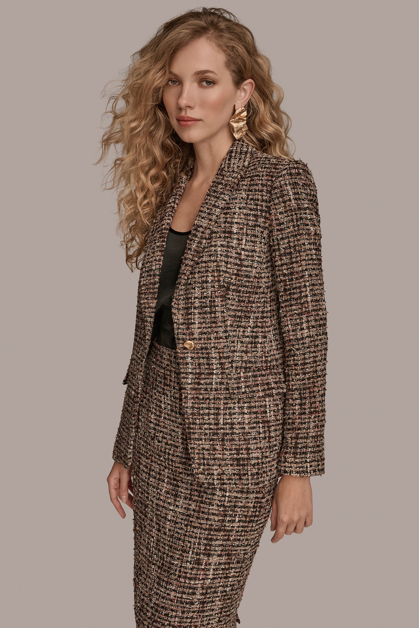 TWEED ONE BUTTON JACKET VIEW 3 | Clothing TWEED ONE BUTTON JACKET VIEW 3 | Clothing