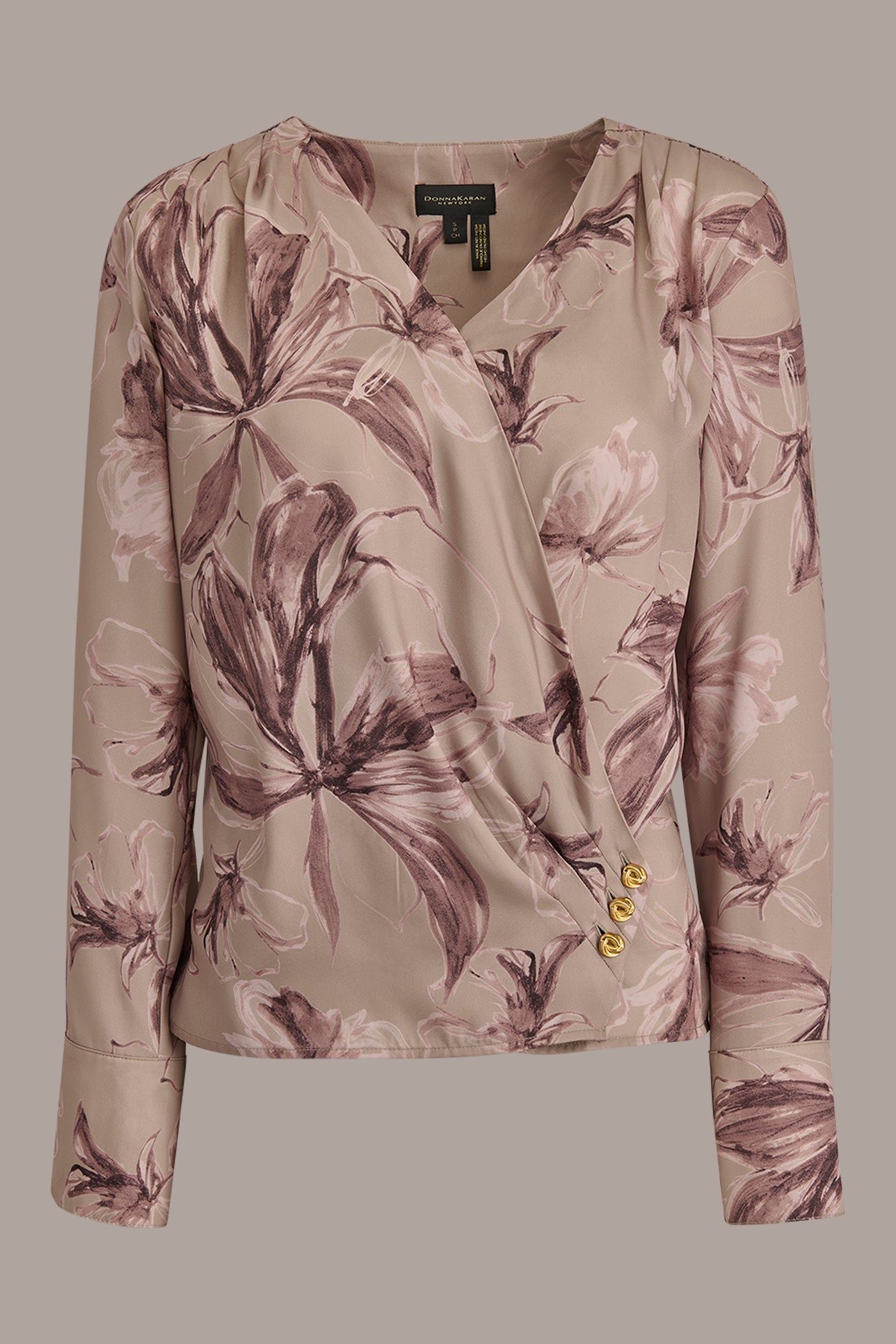 PRINT SATIN LONG SLEEVE BLOUSE VIEW 7 | Clothing PRINT SATIN LONG SLEEVE BLOUSE VIEW 7 | Clothing