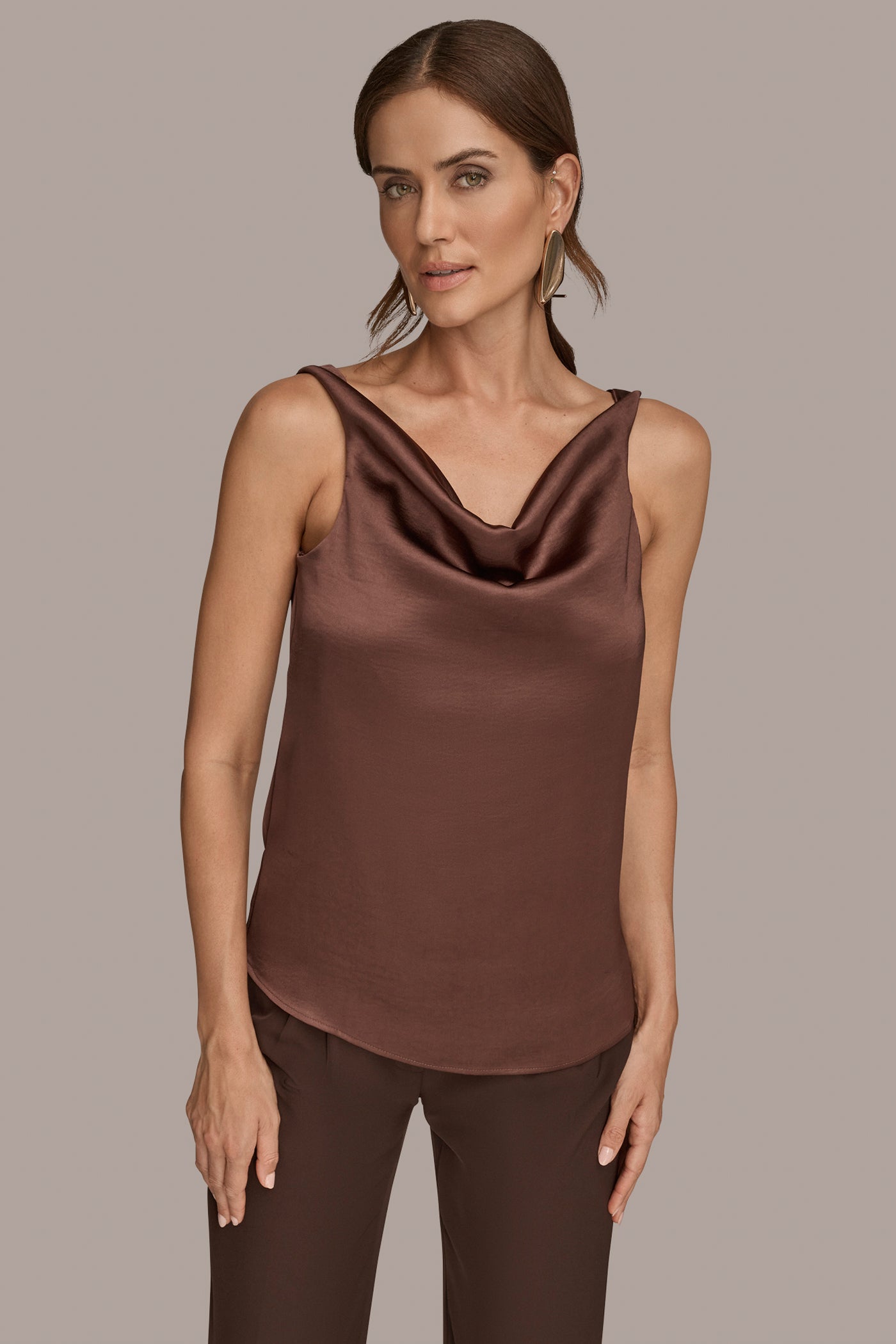 CHARMEUSE COWL NECK STRAPPY CAMI | View 1 | Tops & Sweaters CHARMEUSE COWL NECK STRAPPY CAMI | View 1 | Tops & Sweaters