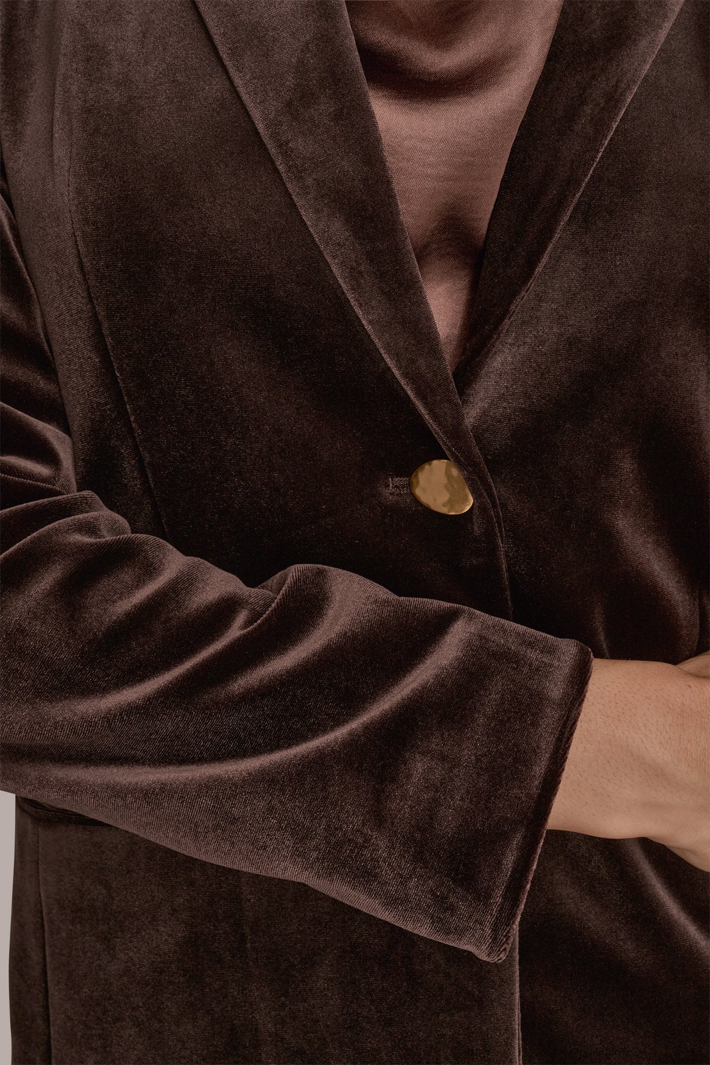VELVET ONE BUTTON JACKET VIEW 9 | Blazers & Vests VELVET ONE BUTTON JACKET VIEW 9 | Blazers & Vests