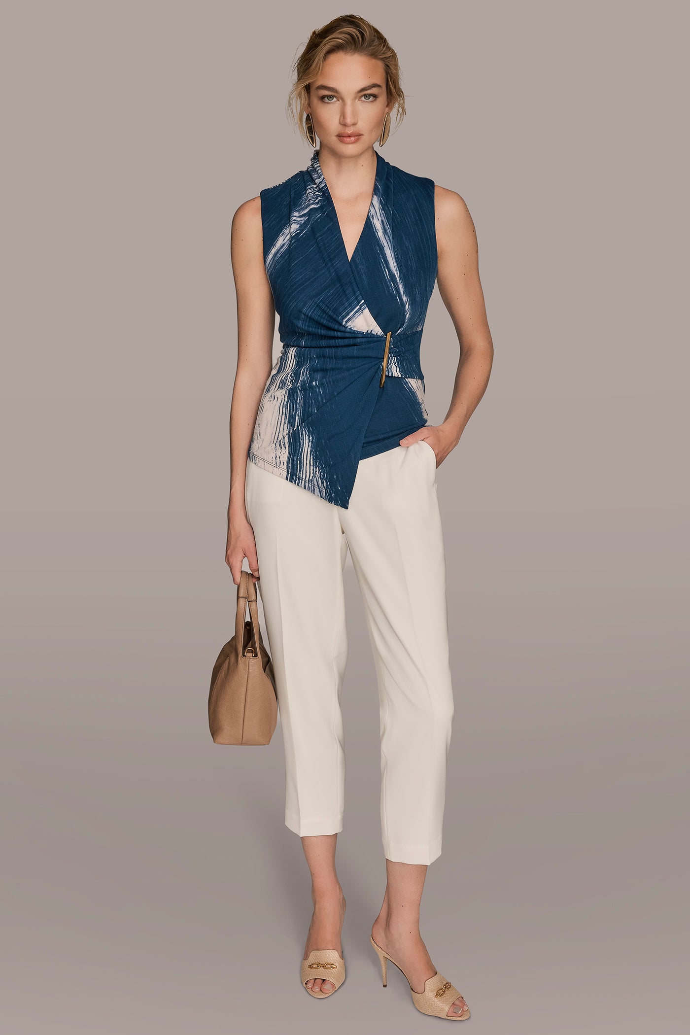 PRINT FAUX WRAP TOP VIEW 4 | All Products PRINT FAUX WRAP TOP VIEW 4 | All Products