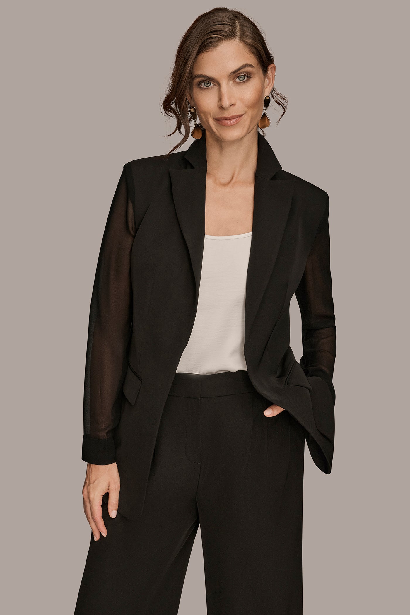 MIXED MEDIA SUIT BLAZER | View 1 | Suits and Separates MIXED MEDIA SUIT BLAZER | View 1 | Suits and Separates