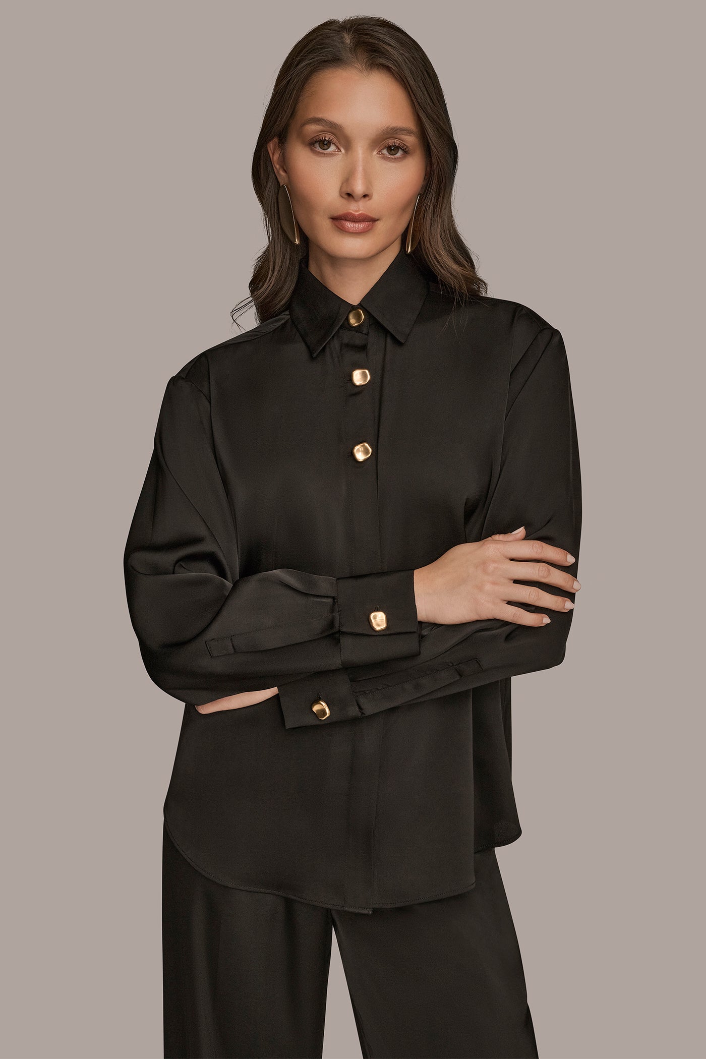 BUTTON-DETAILED SHIRT VIEW 6 | Suits and Separates BUTTON-DETAILED SHIRT VIEW 6 | Suits and Separates