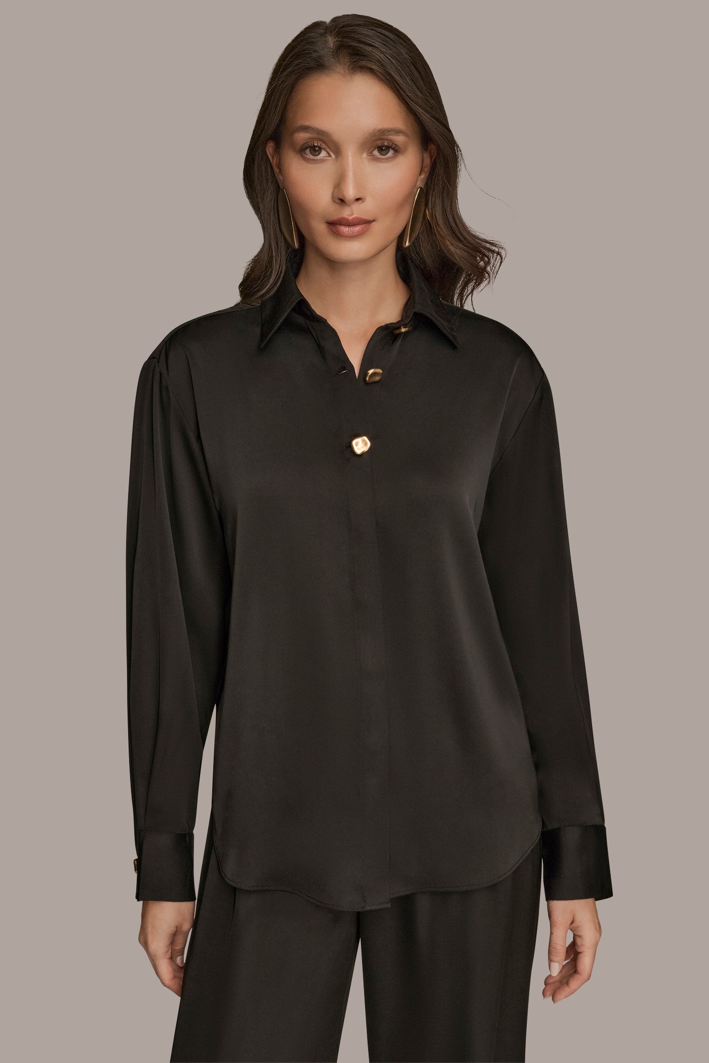 BUTTON-DETAILED SHIRT | View 1 | Suits and Separates BUTTON-DETAILED SHIRT | View 1 | Suits and Separates