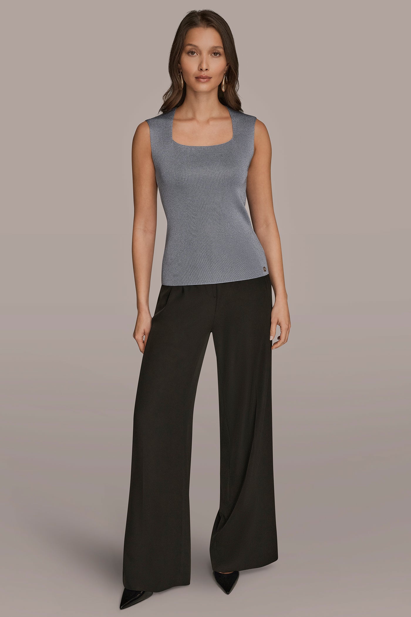 SLEEVELESS METALLIC SWEATER VIEW 6 | Tops SLEEVELESS METALLIC SWEATER VIEW 6 | Tops