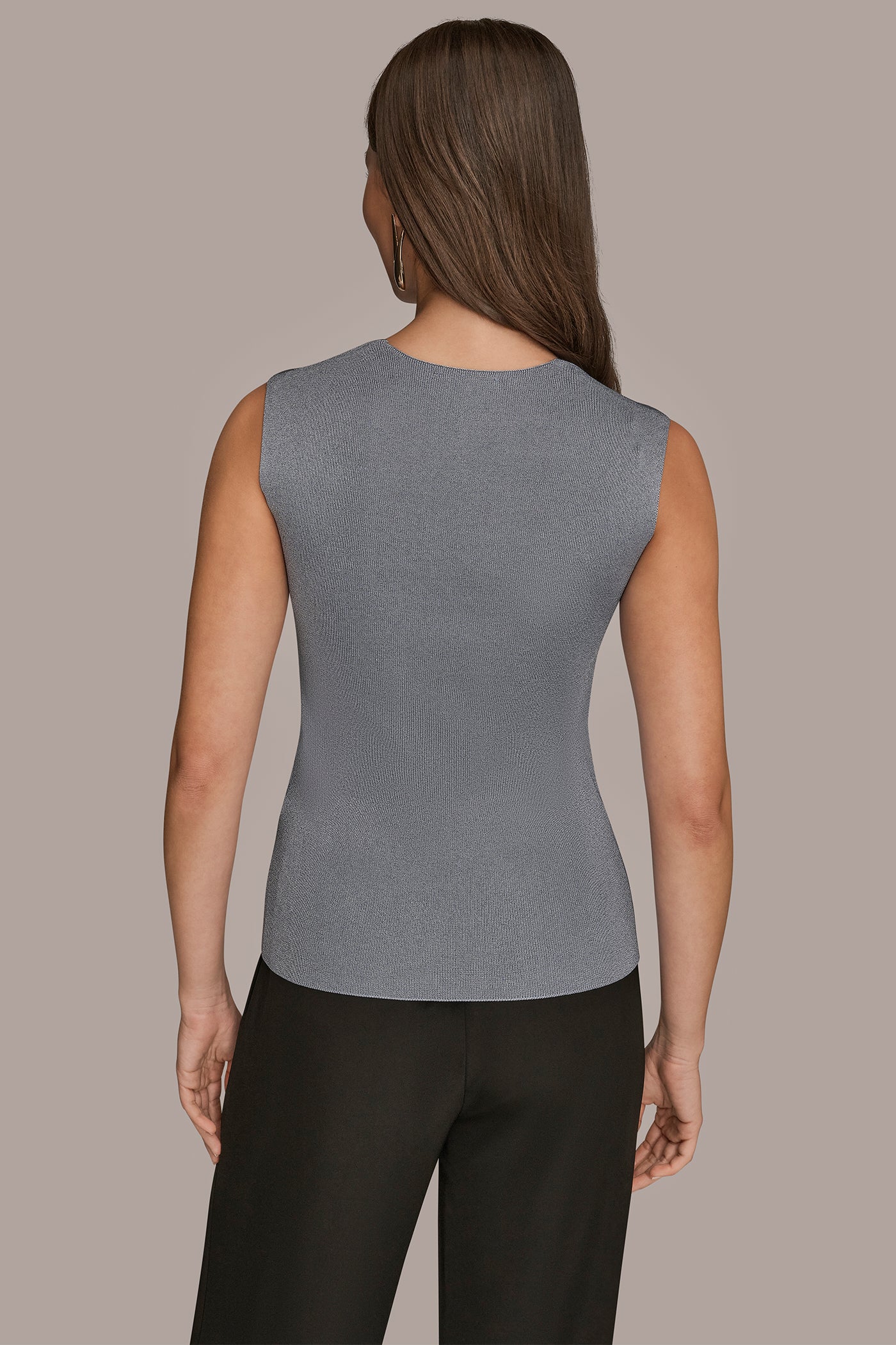 SLEEVELESS METALLIC SWEATER | View 2 | Tops SLEEVELESS METALLIC SWEATER | View 2 | Tops