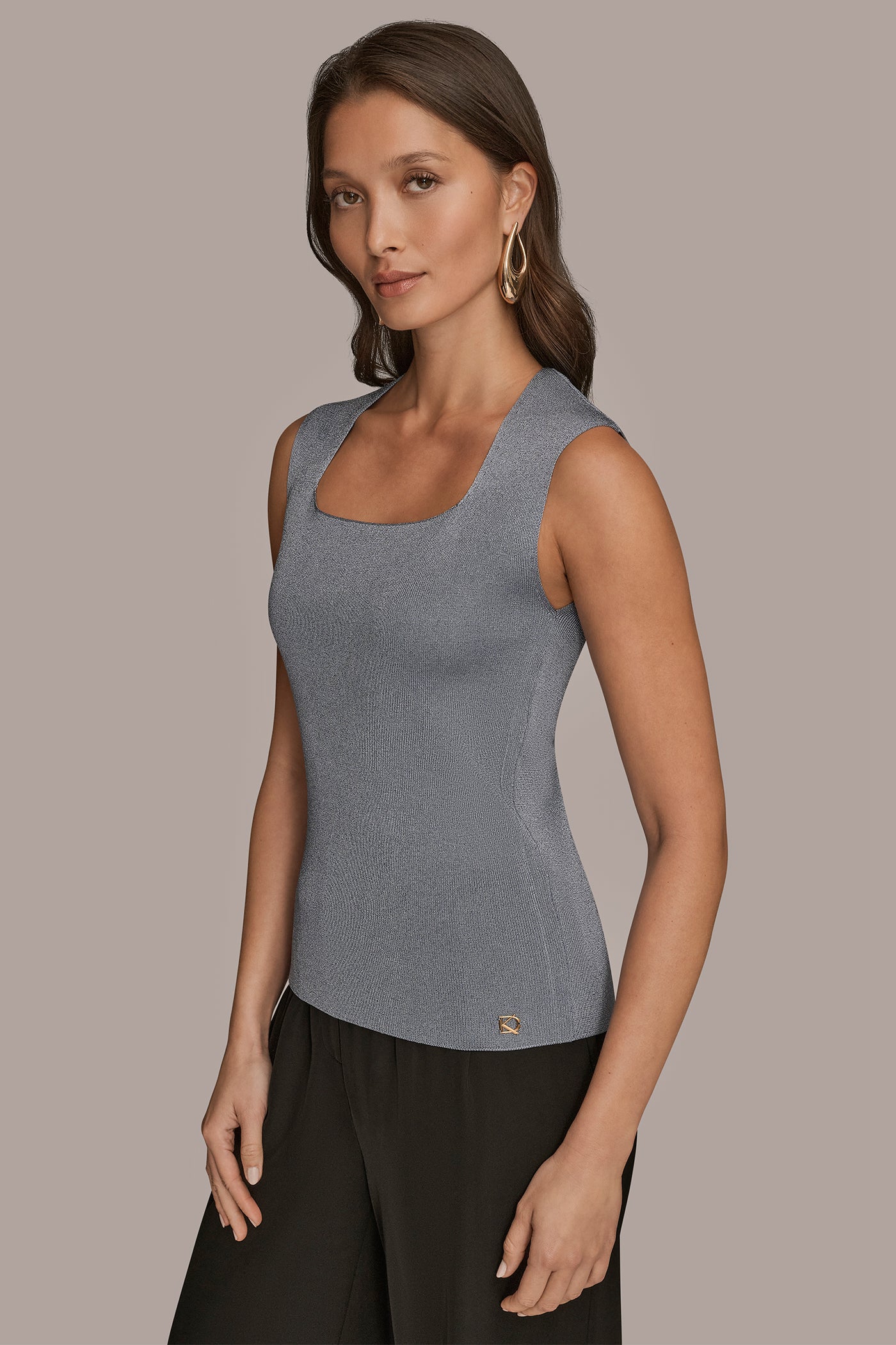 SLEEVELESS METALLIC SWEATER VIEW 3 | Tops SLEEVELESS METALLIC SWEATER VIEW 3 | Tops