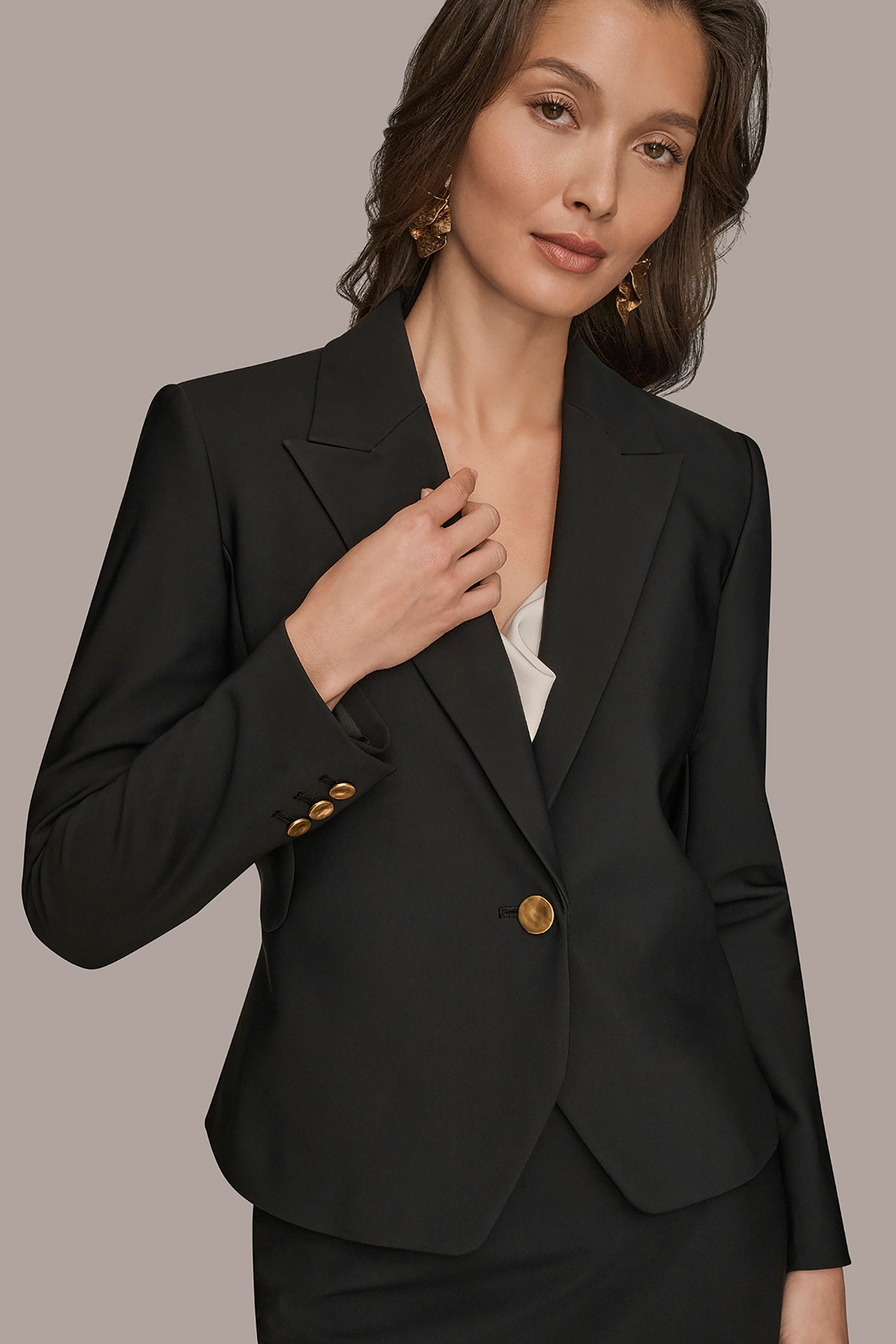 ONE-BUTTON FLARED BLAZER VIEW 4 | Blazers & Vests ONE-BUTTON FLARED BLAZER VIEW 4 | Blazers & Vests