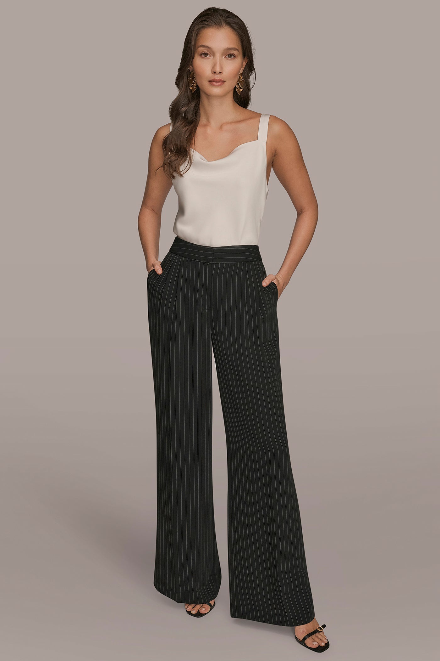 HIGH-RISE PINSTRIPED PLEATED WIDE-LEG PANT VIEW 5 | Pants HIGH-RISE PINSTRIPED PLEATED WIDE-LEG PANT VIEW 5 | Pants