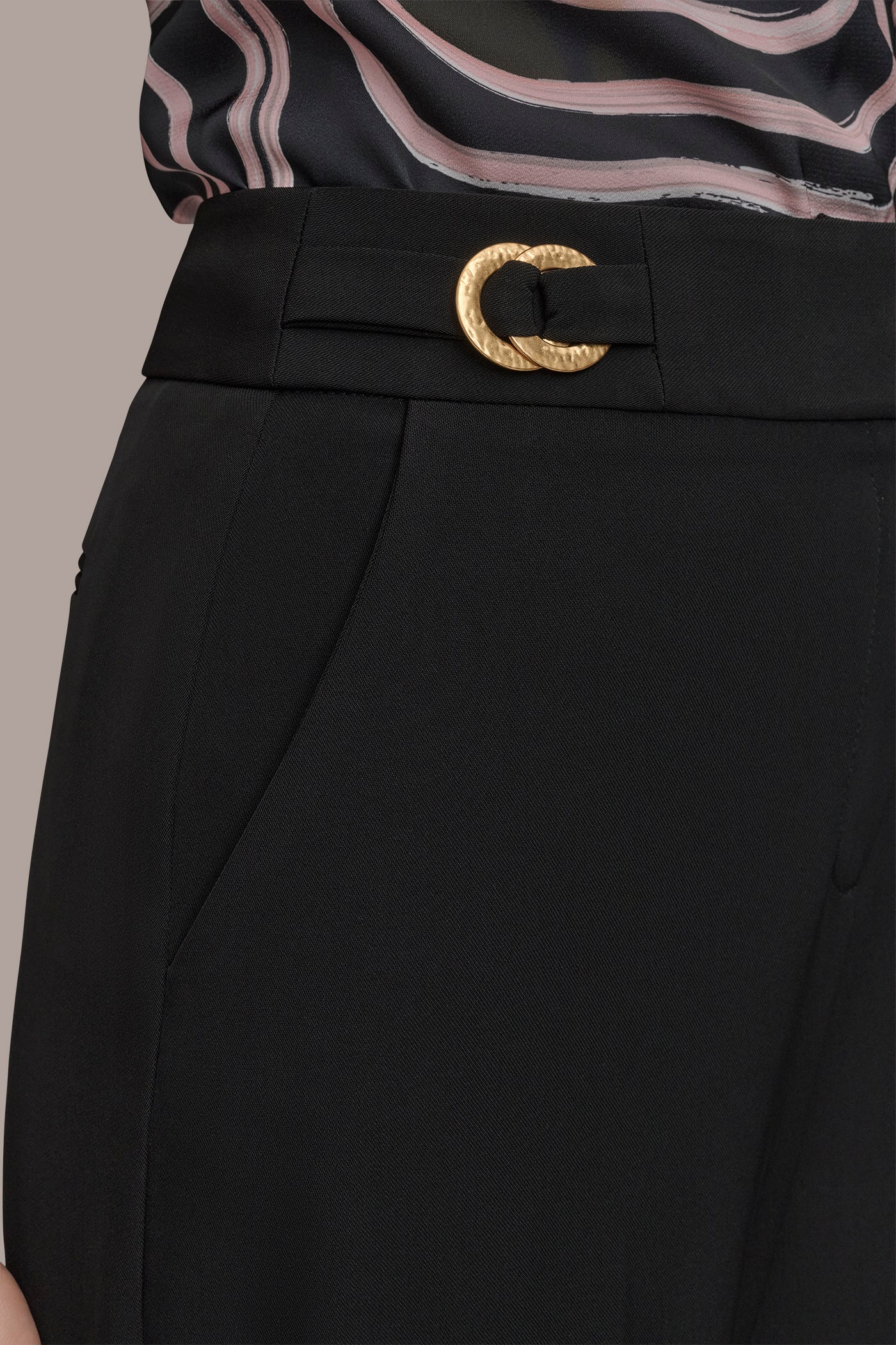 WIDE LEG PANT WITH HARDWARE VIEW 5 | Suits and Separates WIDE LEG PANT WITH HARDWARE VIEW 5 | Suits and Separates