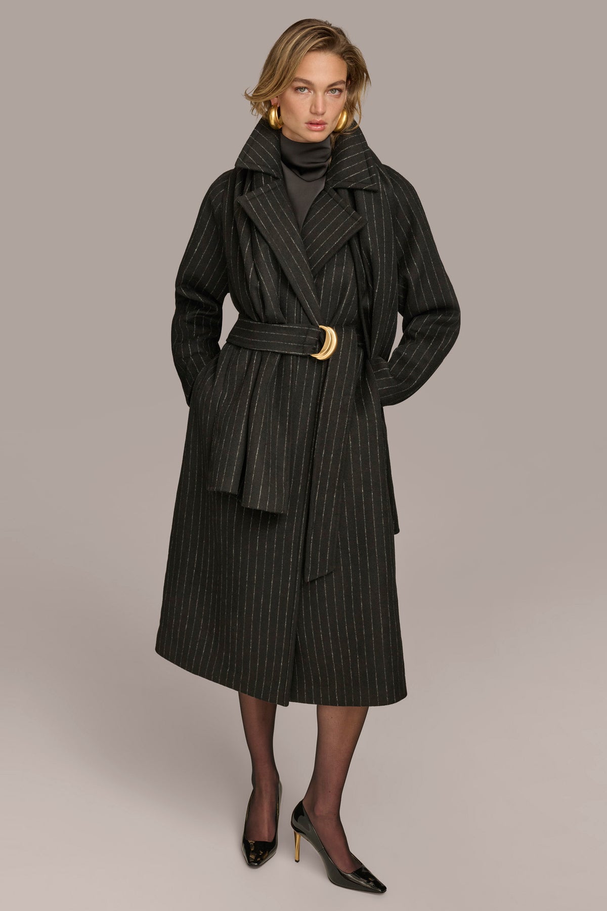 WOOL LONG COAT | Donna Karan 