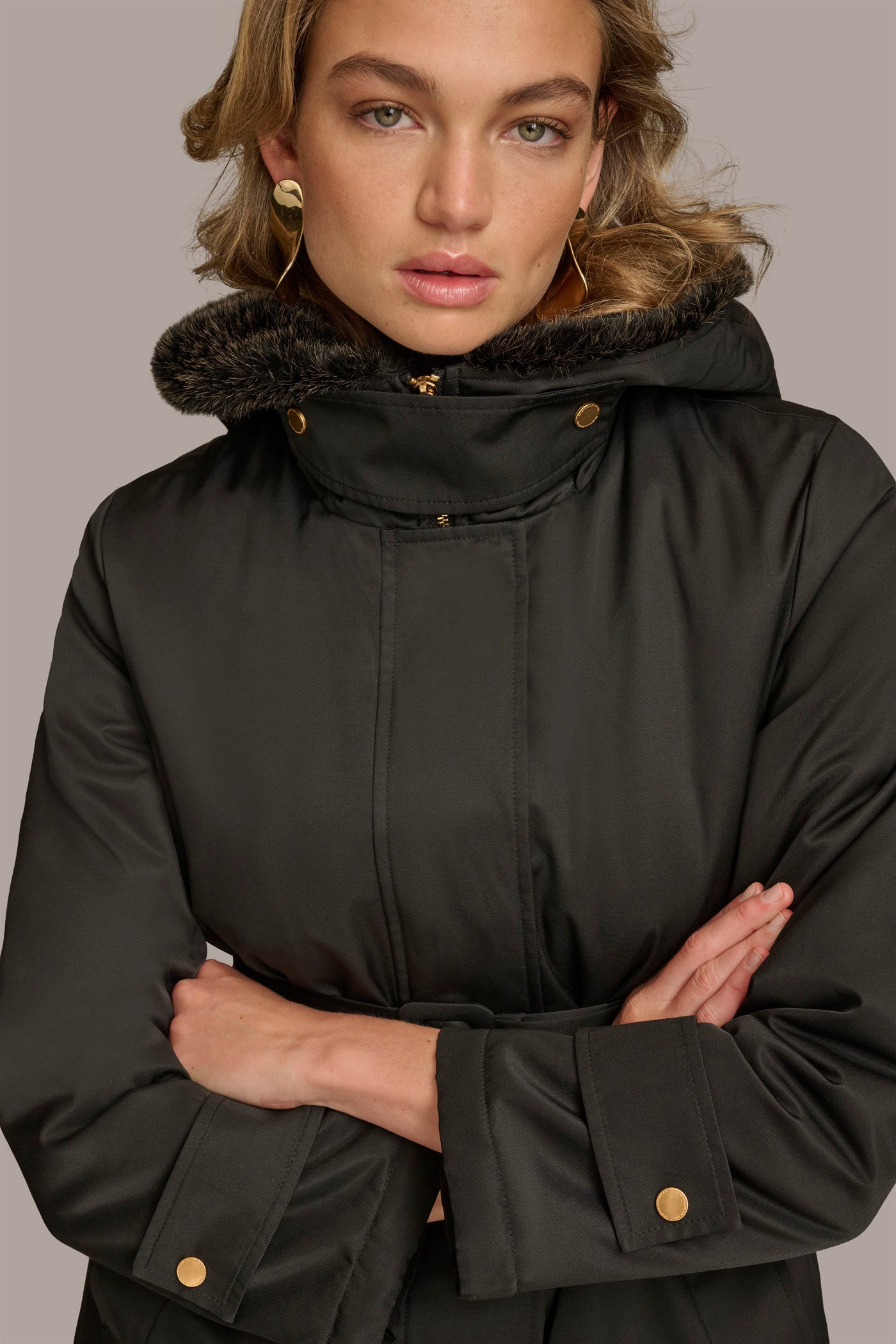 FAUX FUR TRIM LINED RAIN COAT VIEW 4 | New clothing FAUX FUR TRIM LINED RAIN COAT VIEW 4 | New clothing