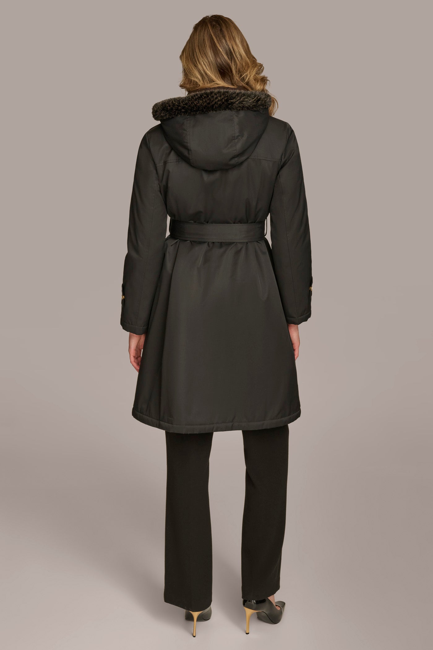 FAUX FUR TRIM LINED RAIN COAT | View 2 | BEST IN BLACK FAUX FUR TRIM LINED RAIN COAT | View 2 | BEST IN BLACK