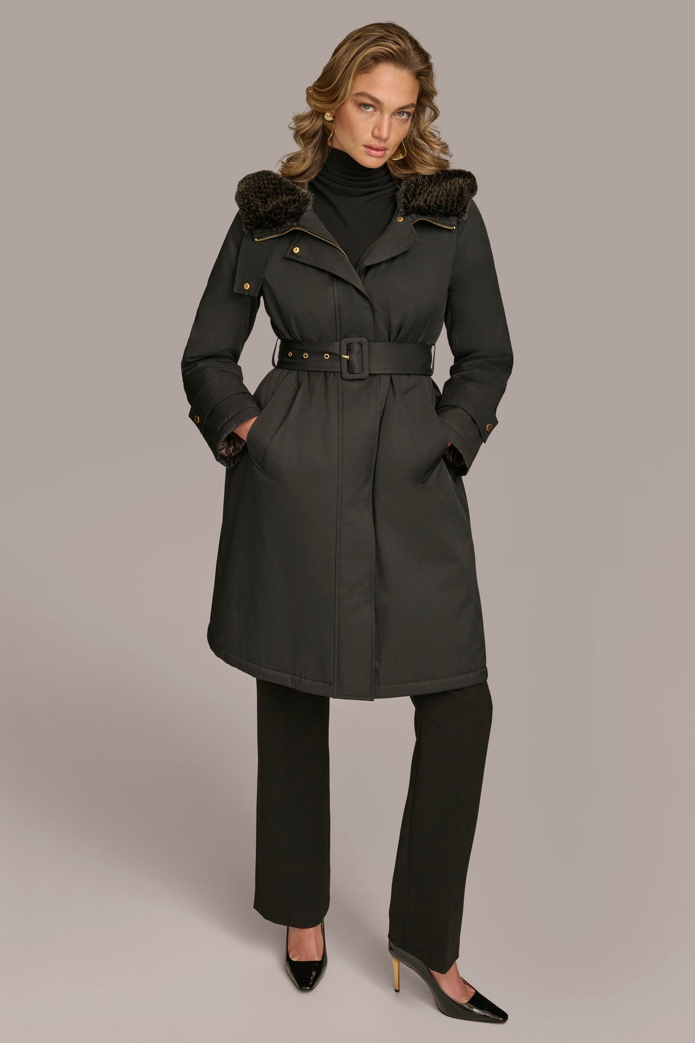FAUX FUR TRIM LINED RAIN COAT VIEW 8 | New clothing FAUX FUR TRIM LINED RAIN COAT VIEW 8 | New clothing