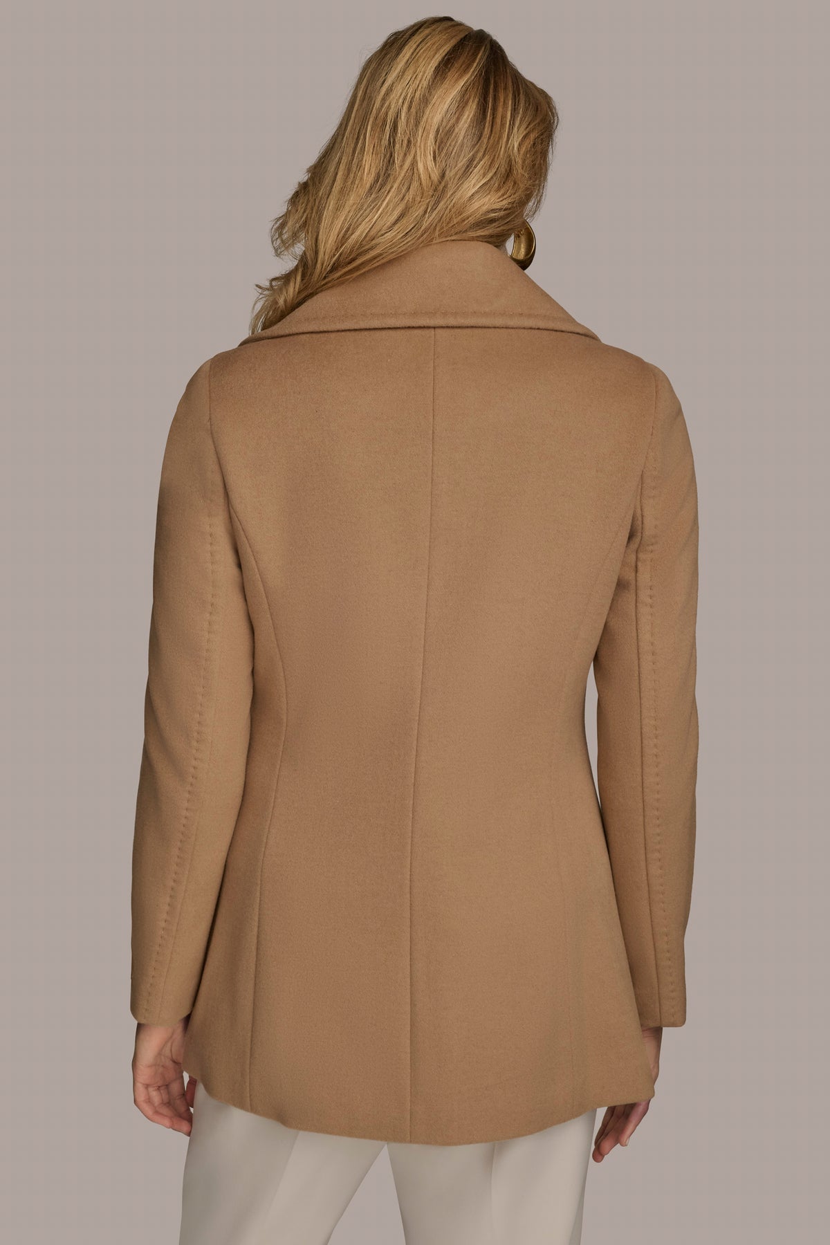 ANSNAM Tasmanian Wool Pea Coat - Camel