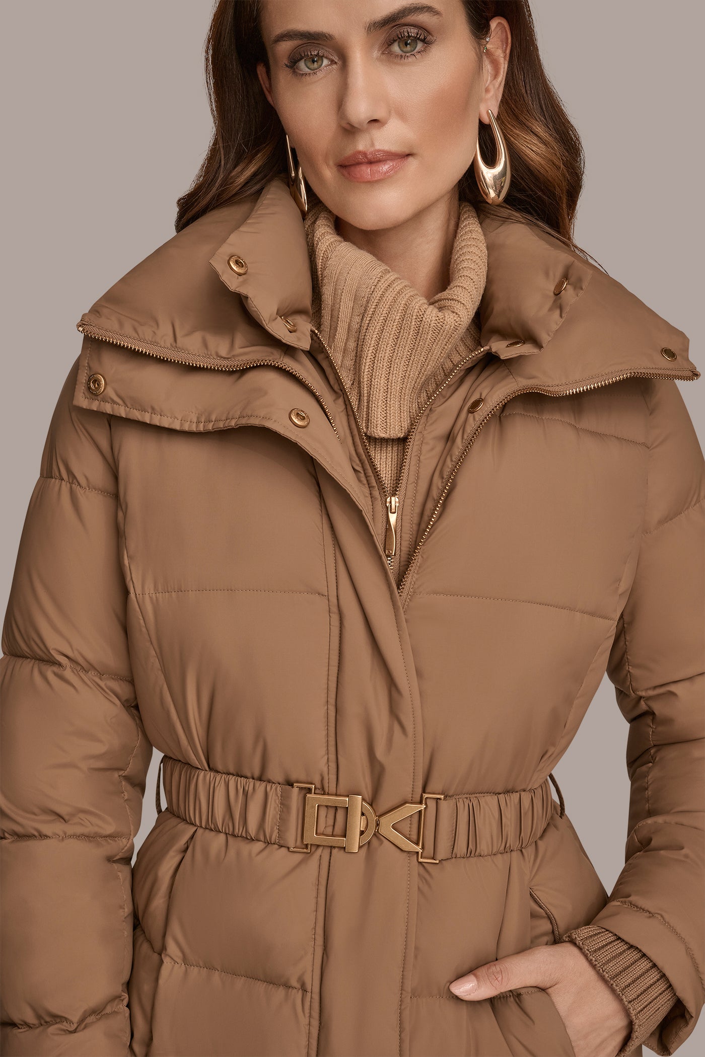 BELTED PUFFER JACKET WITH BIB VIEW 8 | Coats & Jackets BELTED PUFFER JACKET WITH BIB VIEW 8 | Coats & Jackets